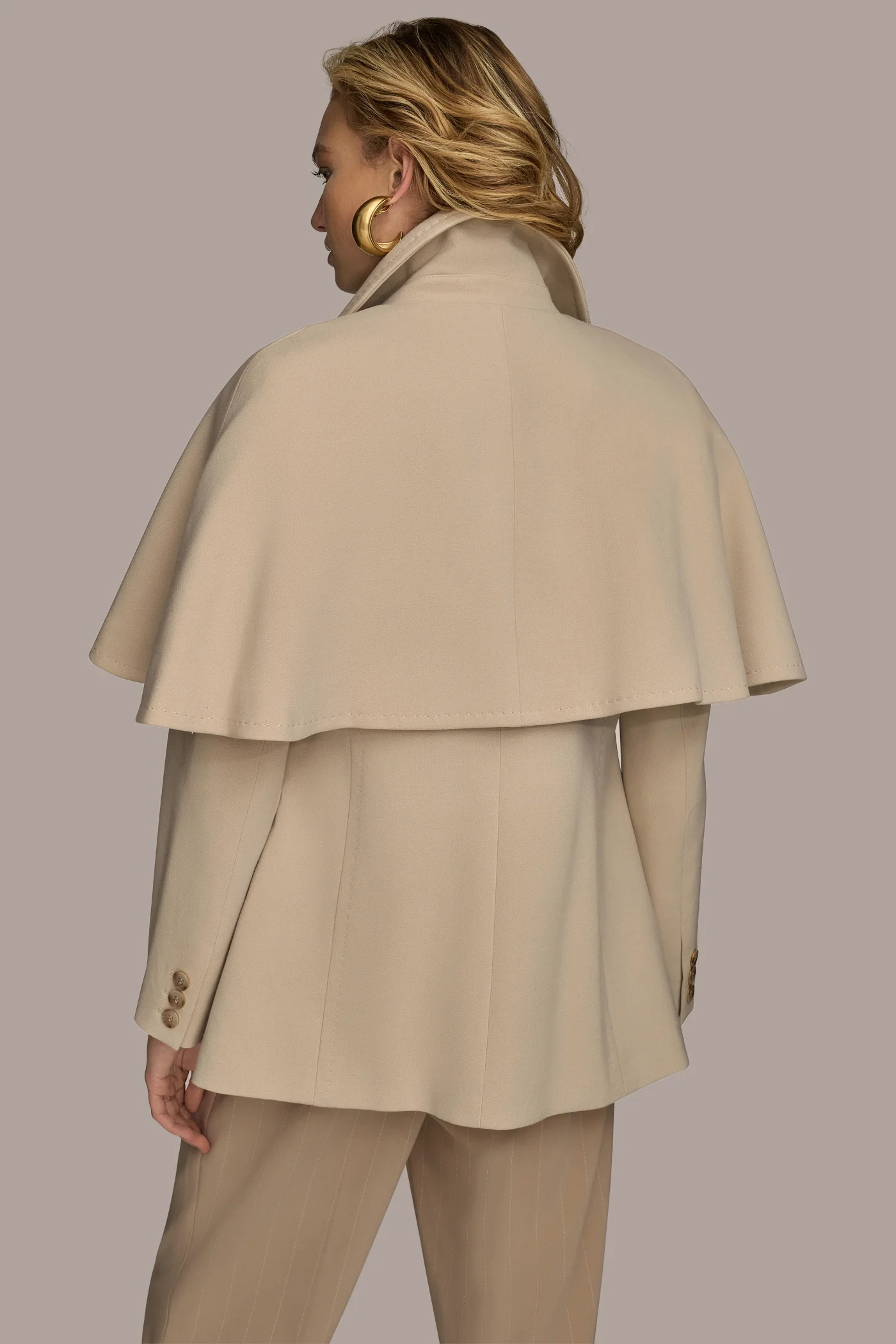 WATER REPELLENT CREPE CAPELET - VXVOV