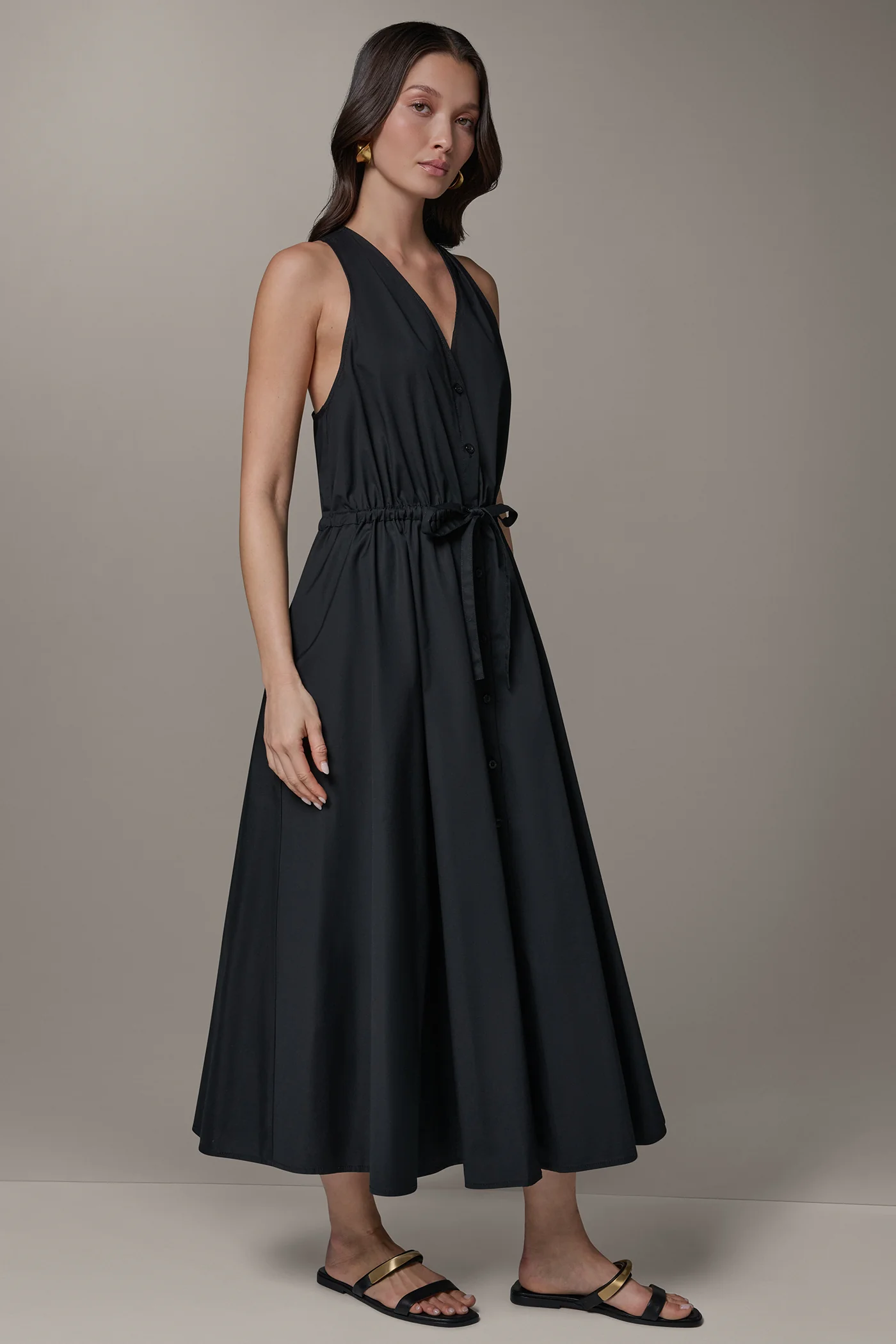 HALTER BUTTON FRONT DRESS - VXVOV