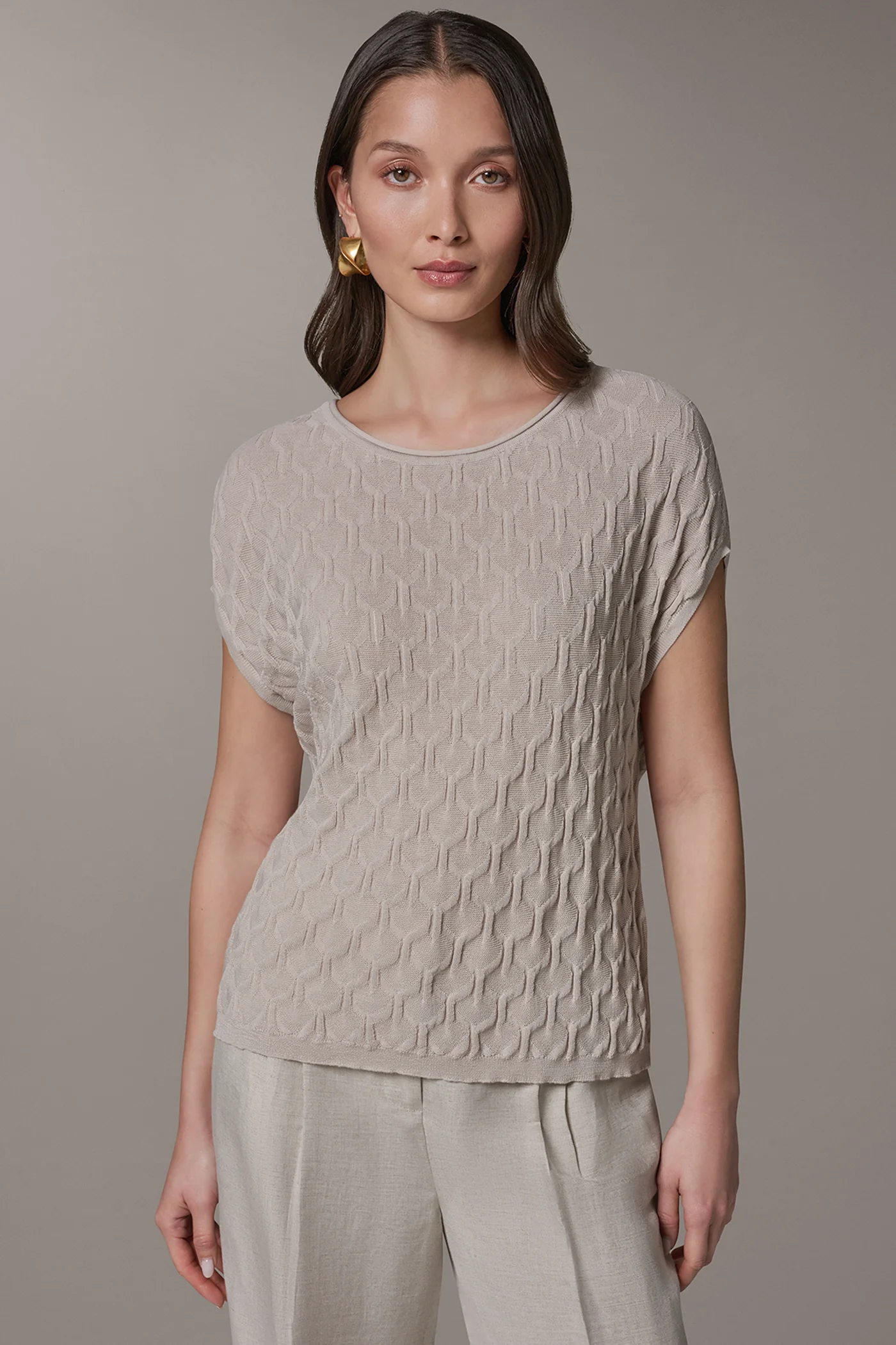 CAP-SLEEVE BOATNECK TOP - VXVOV