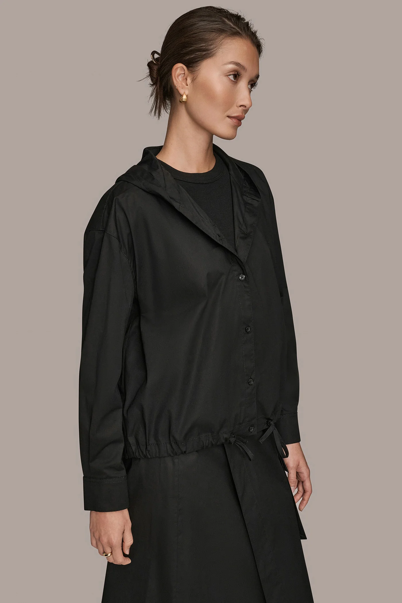 HOODED BUTTON-DOWN SHIRT - VXVOV