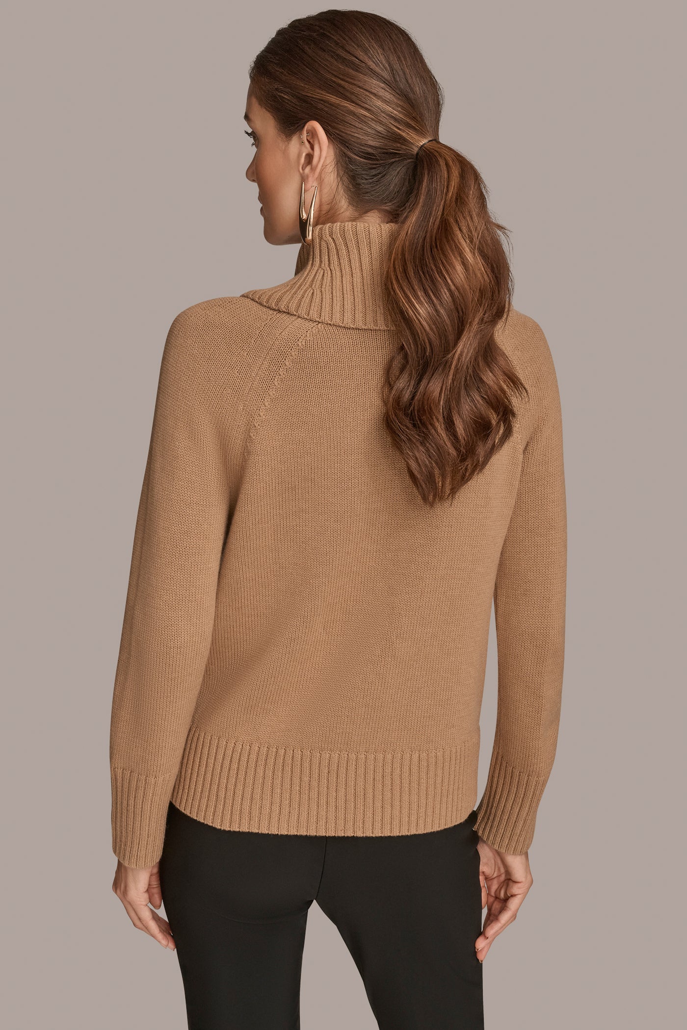 ZIP SPLIT TURTLENECK SWEATER - VXVOV
