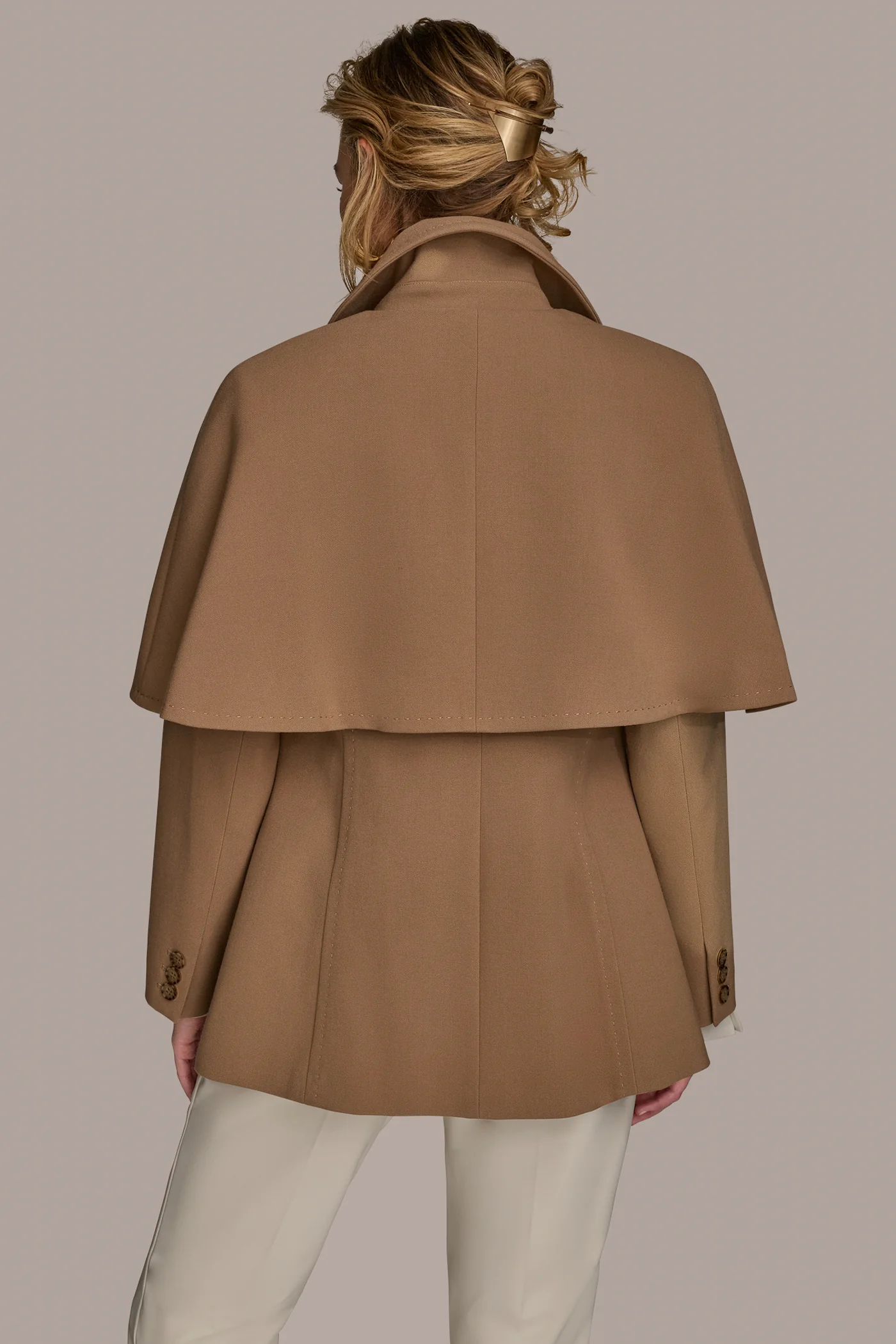 WATER REPELLENT CREPE CAPELET - VXVOV