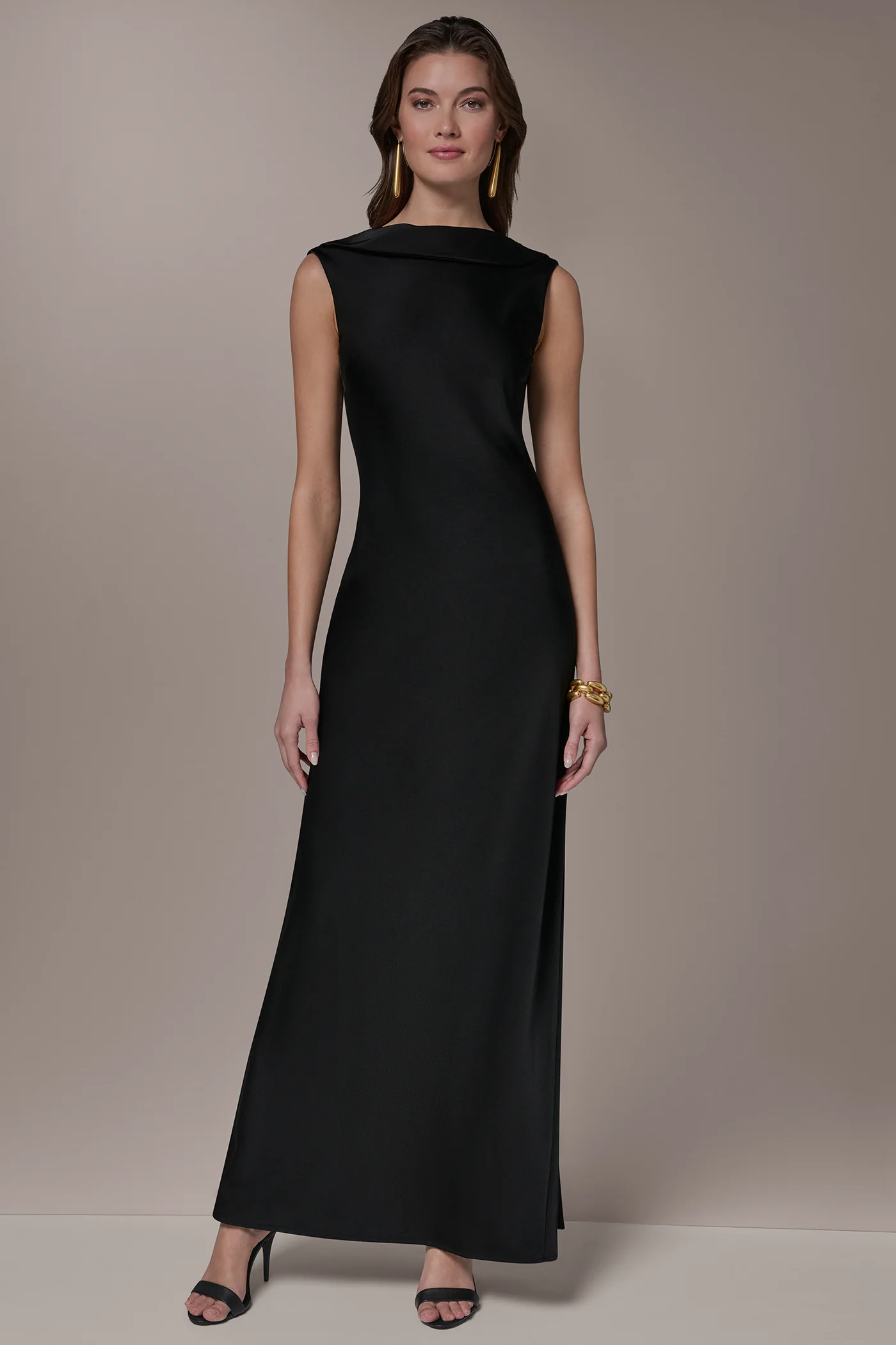 SATIN RUFFLE BACK GOWN - VXVOV
