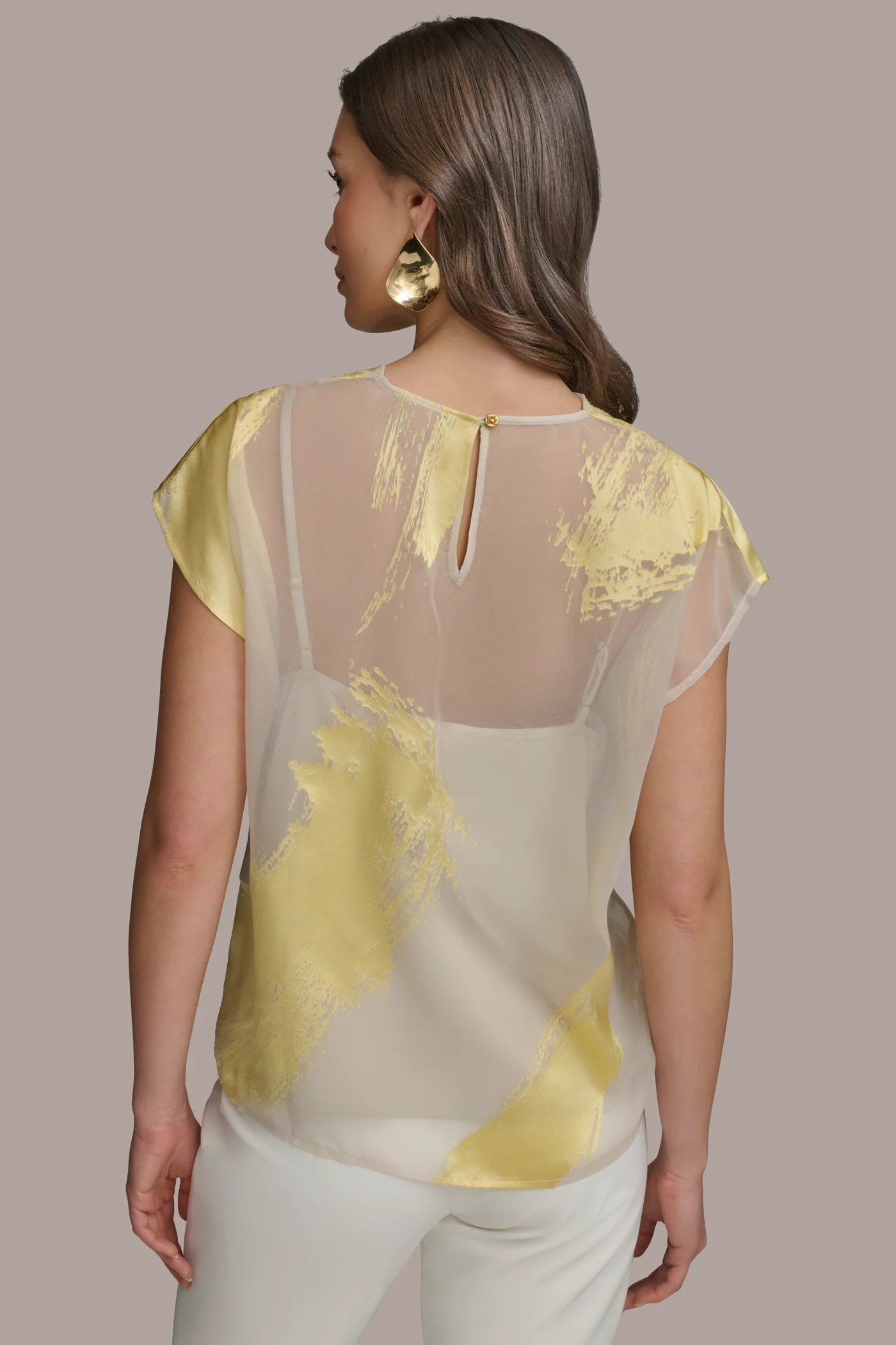 BRUSHSTROKE BURNOUT TOP - VXVOV