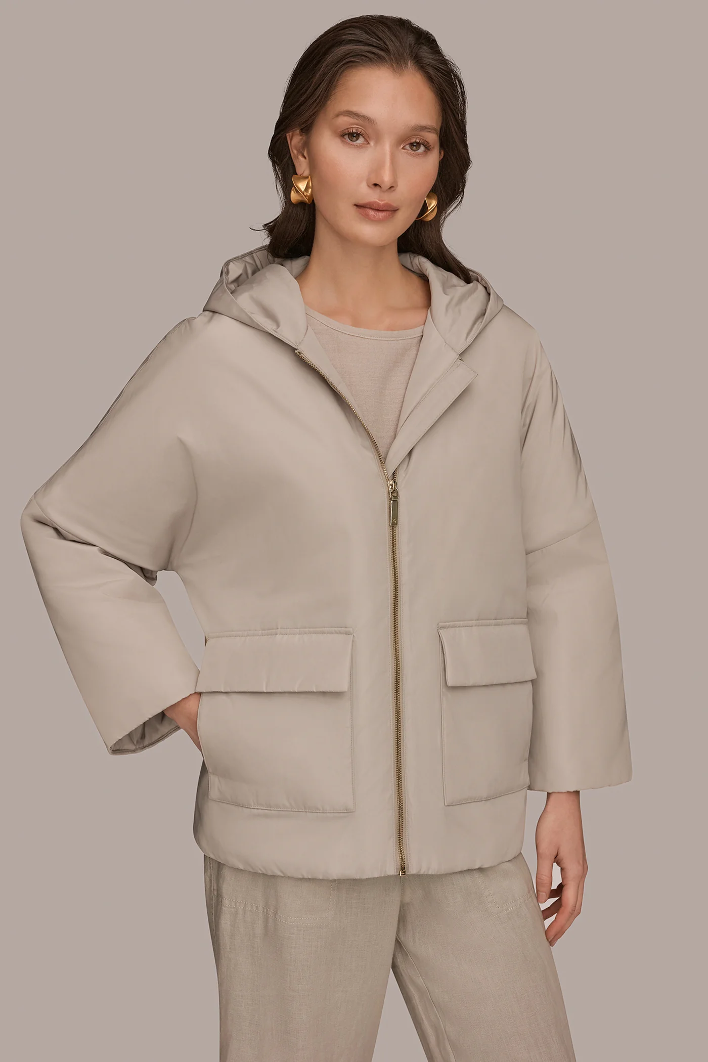 HOODED LIGHT QUILT JACKET - VXVOV