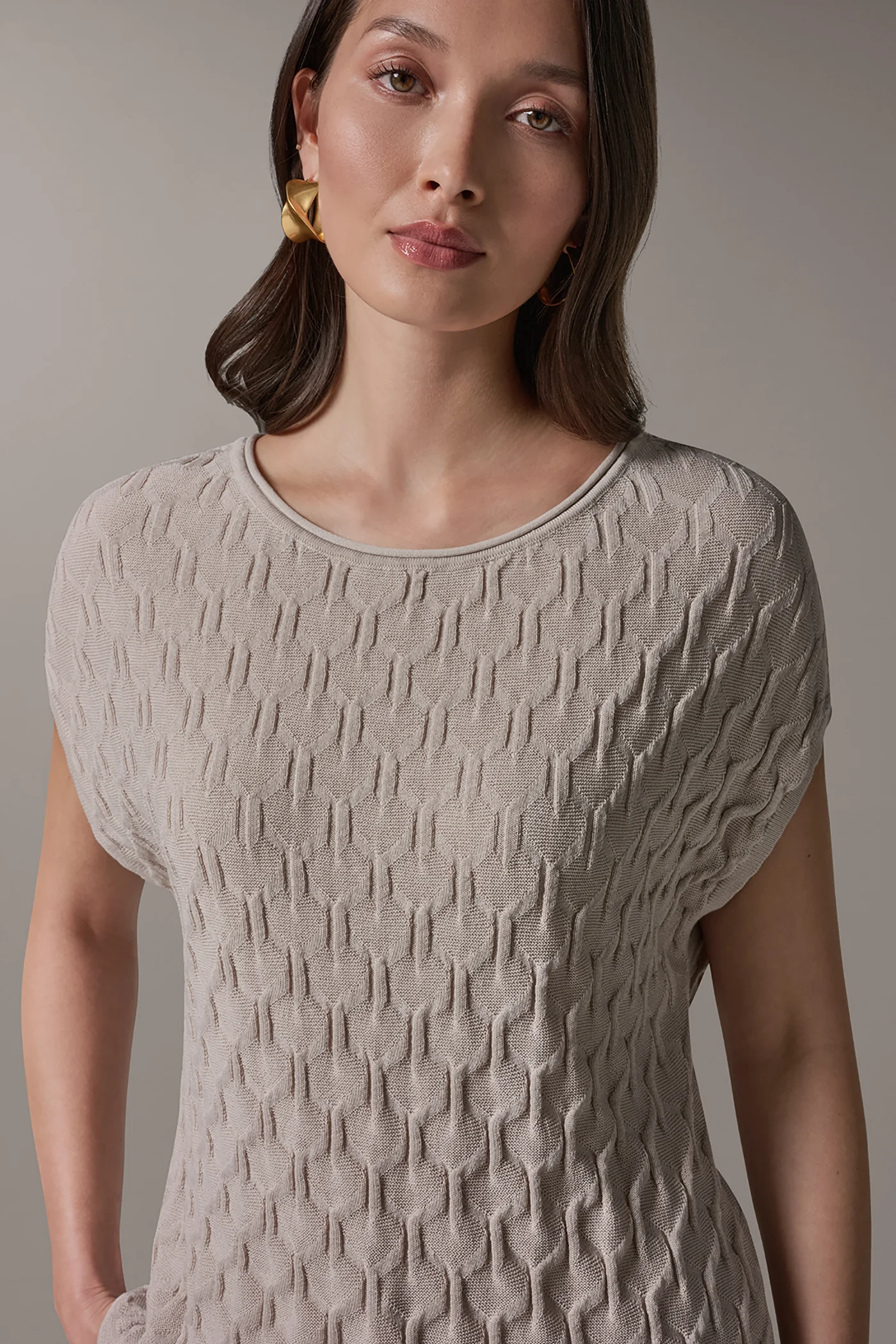 CAP-SLEEVE BOATNECK TOP - VXVOV