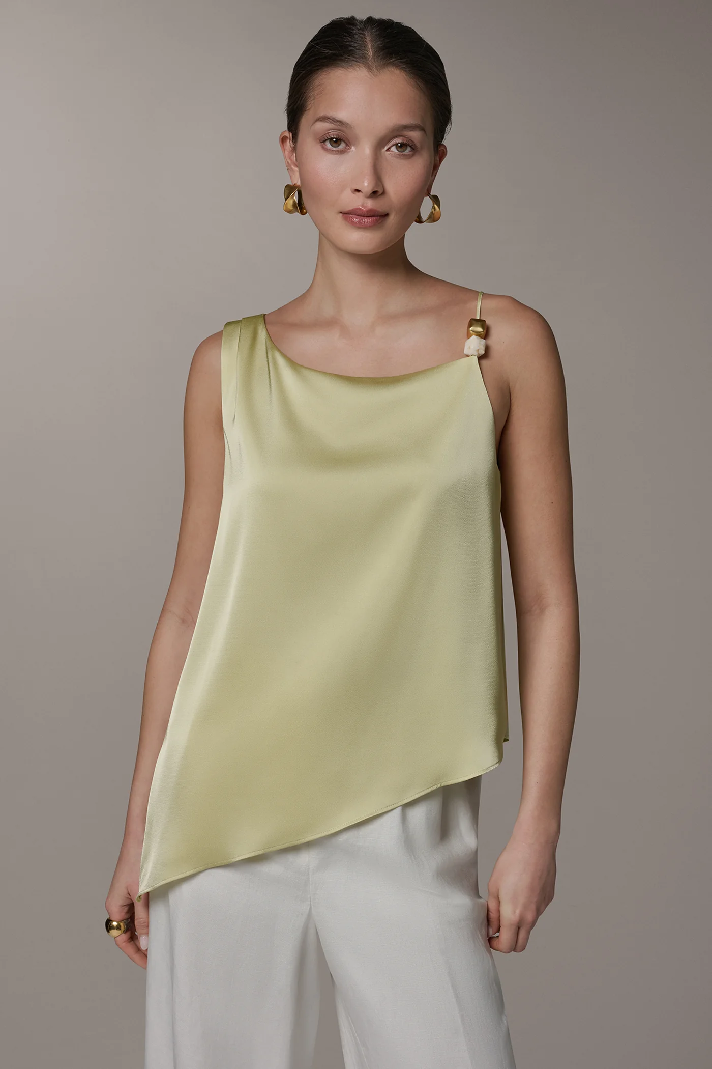 SLEEVELESS ASYMMETRIC BEAD TANK - VXVOV