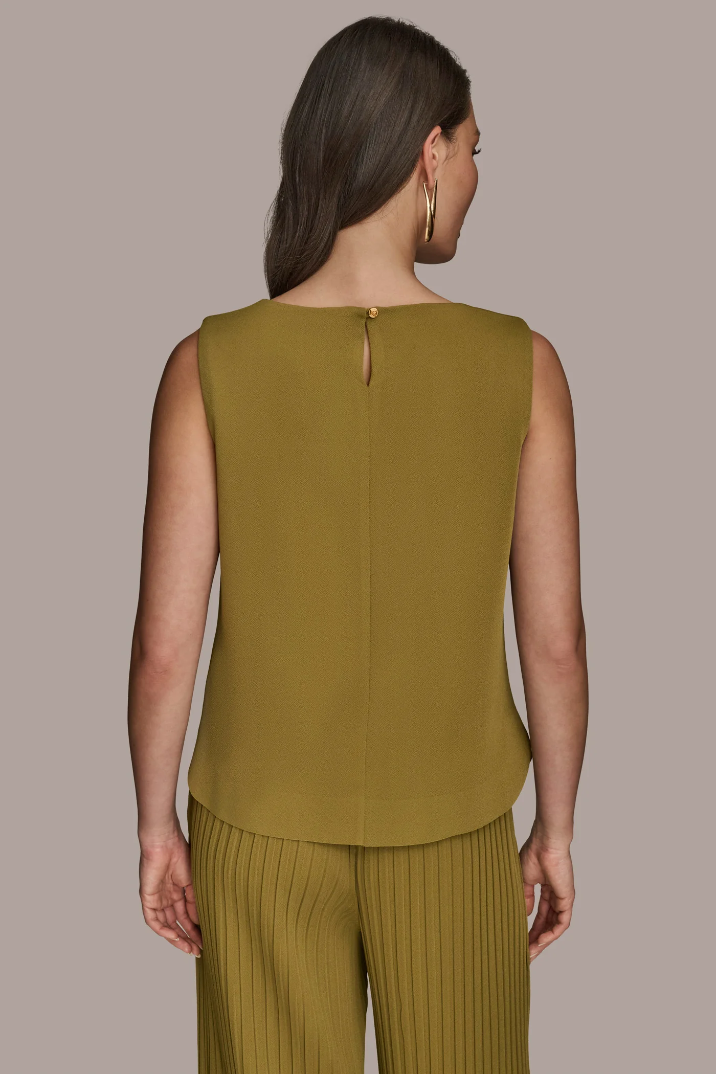 COWL NECK EMBELLISHED TANK - VXVOV