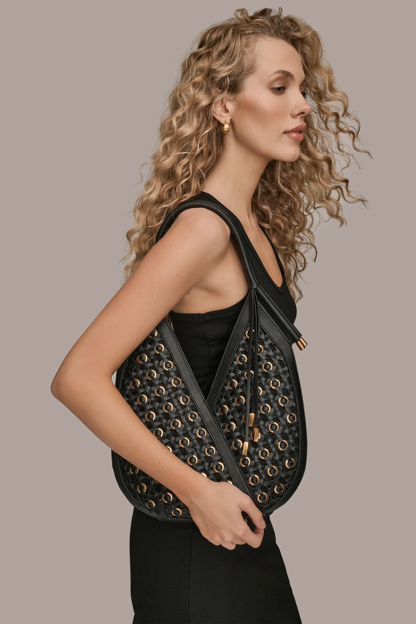 BALDWIN MINI WOVEN GROMMET SHOULDER BAG - VXVOV