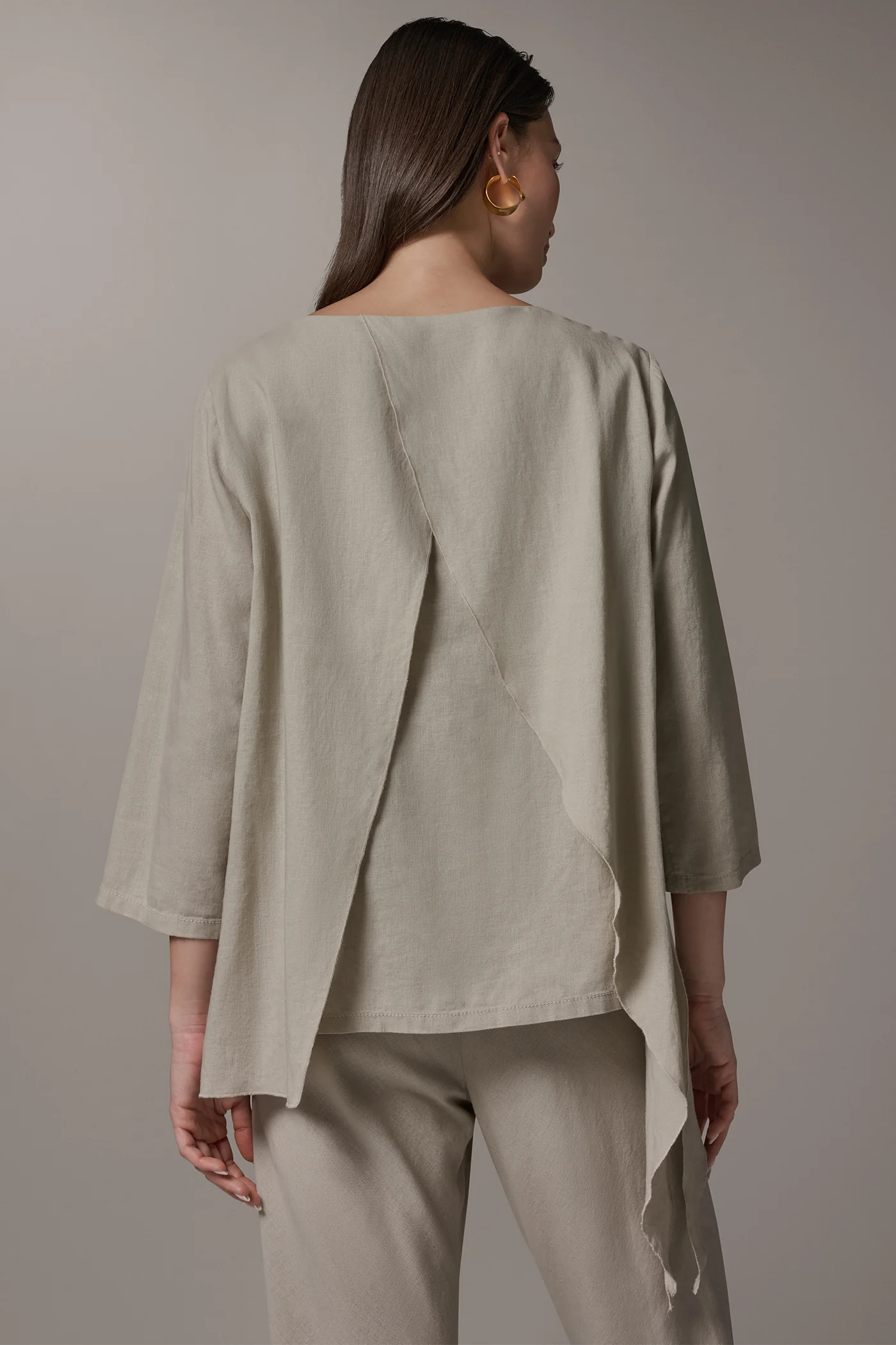 3/4 SLEEVE OVERLAY BLOUSE - VXVOV
