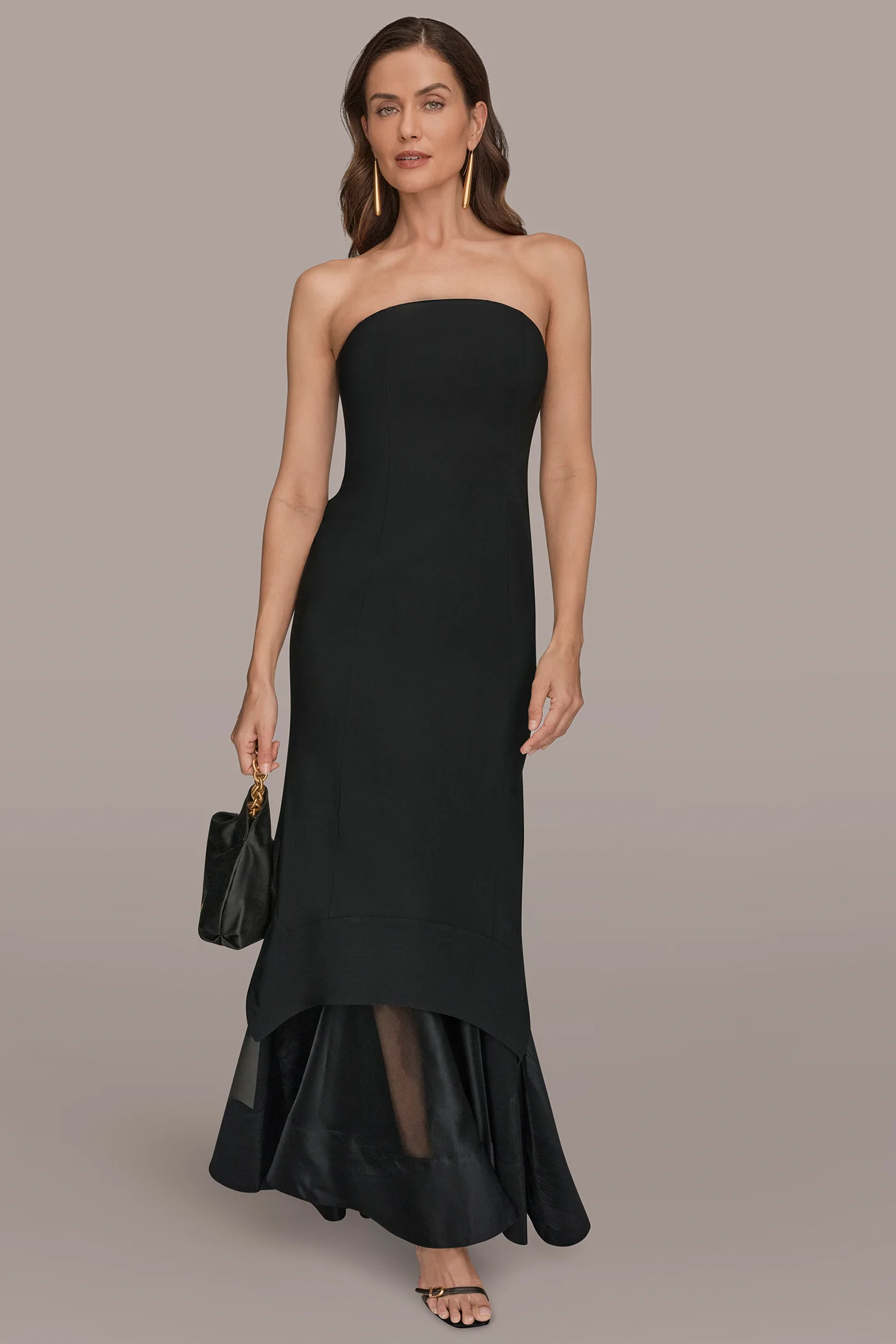 STRAPLESS ORGANZA SKIRT GOWN - VXVOV
