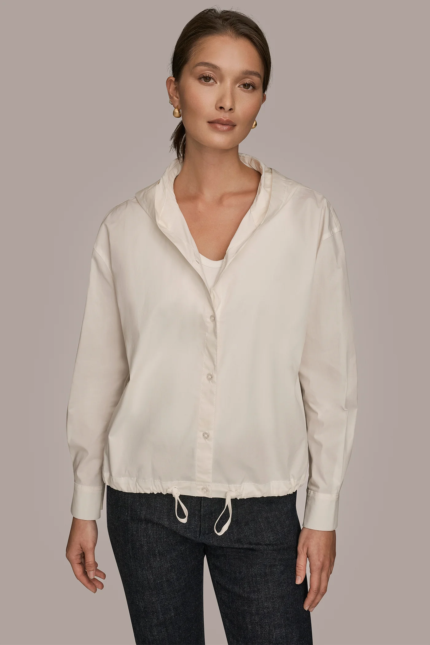 HOODED BUTTON-DOWN SHIRT - VXVOV