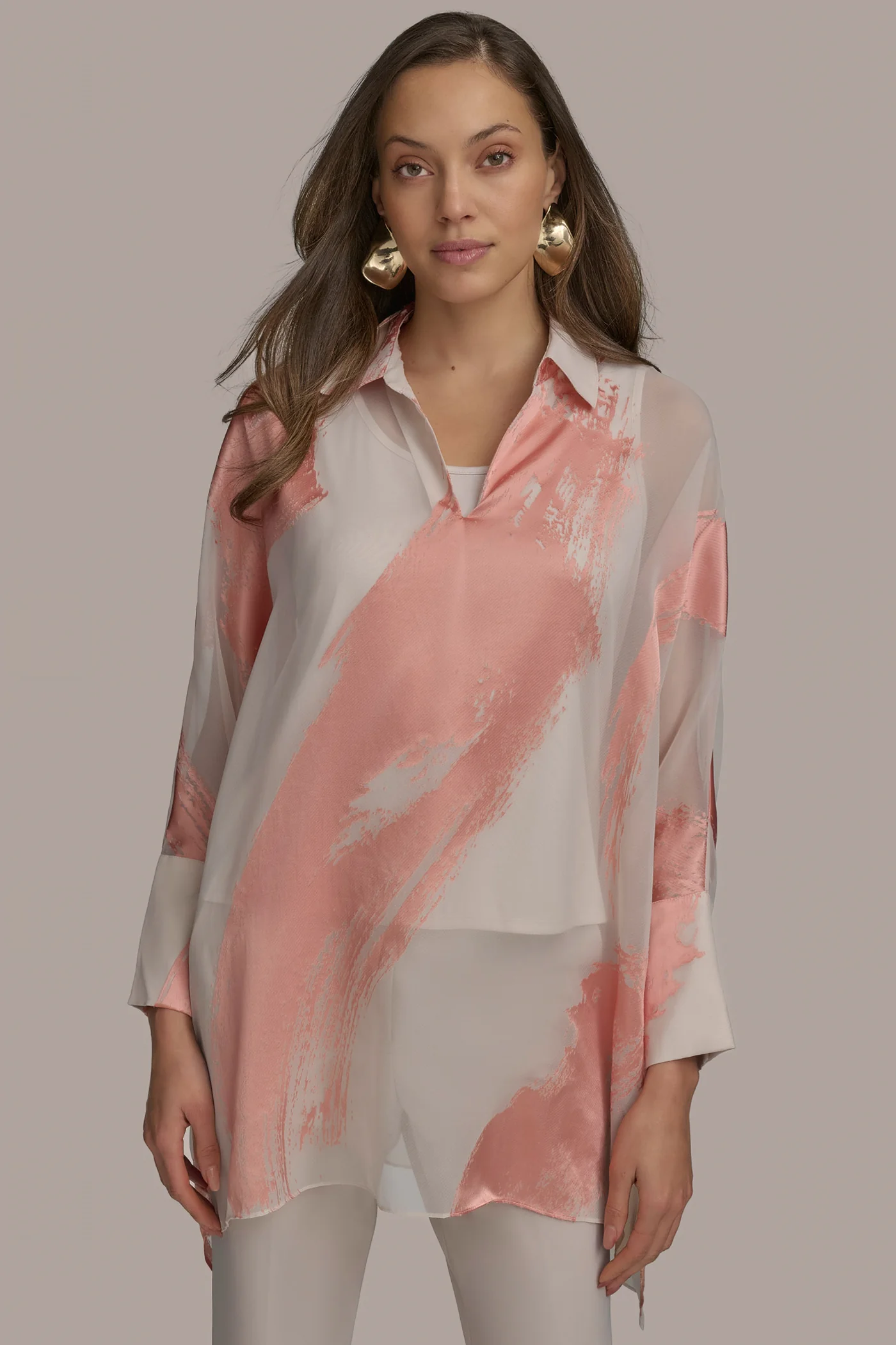 BRUSHSTROKE BURNOUT TOP - VXVOV