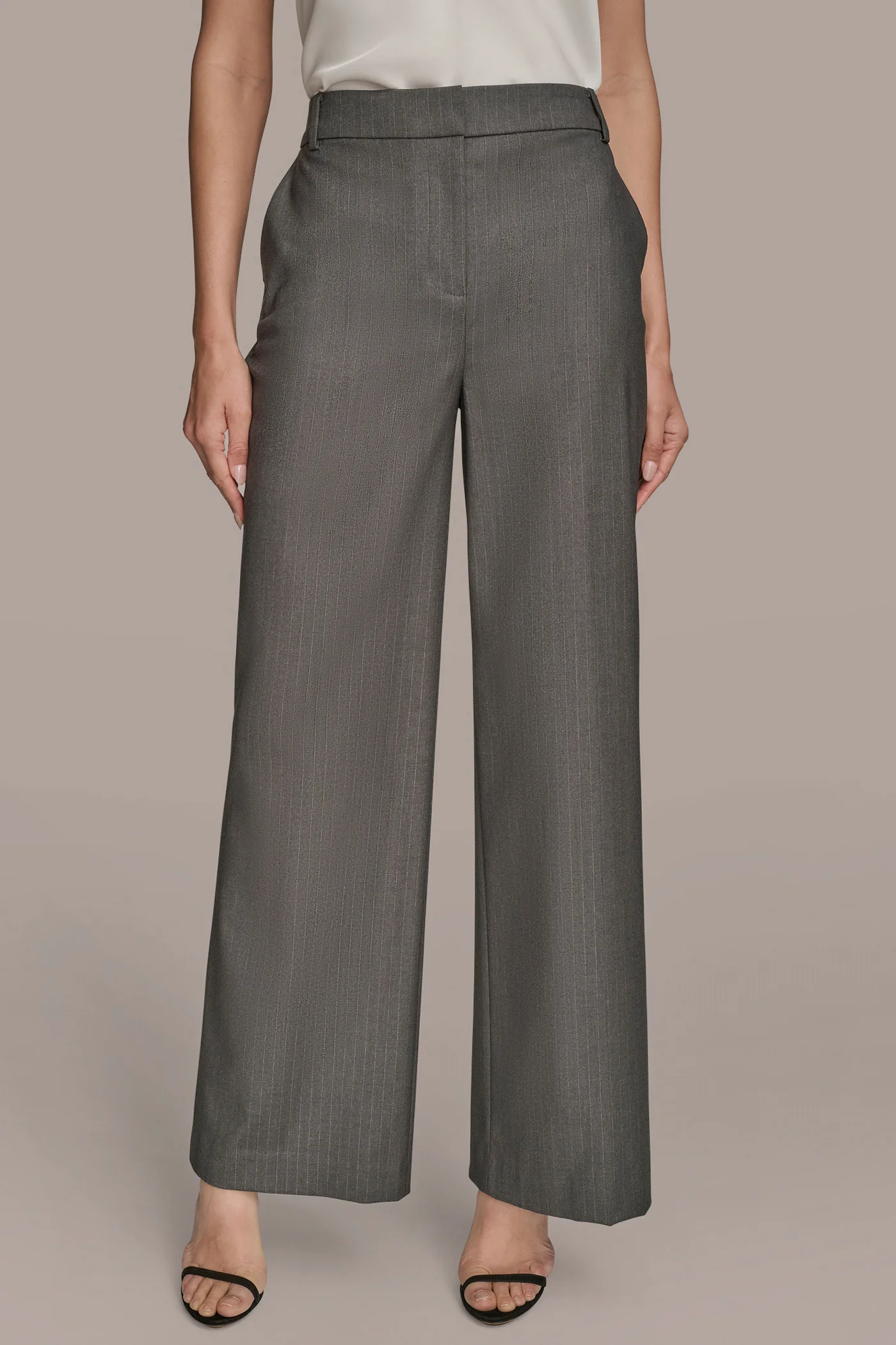 HIGH-RISE PINSTRIPE STRAIGHT-LEG PANT - VXVOV