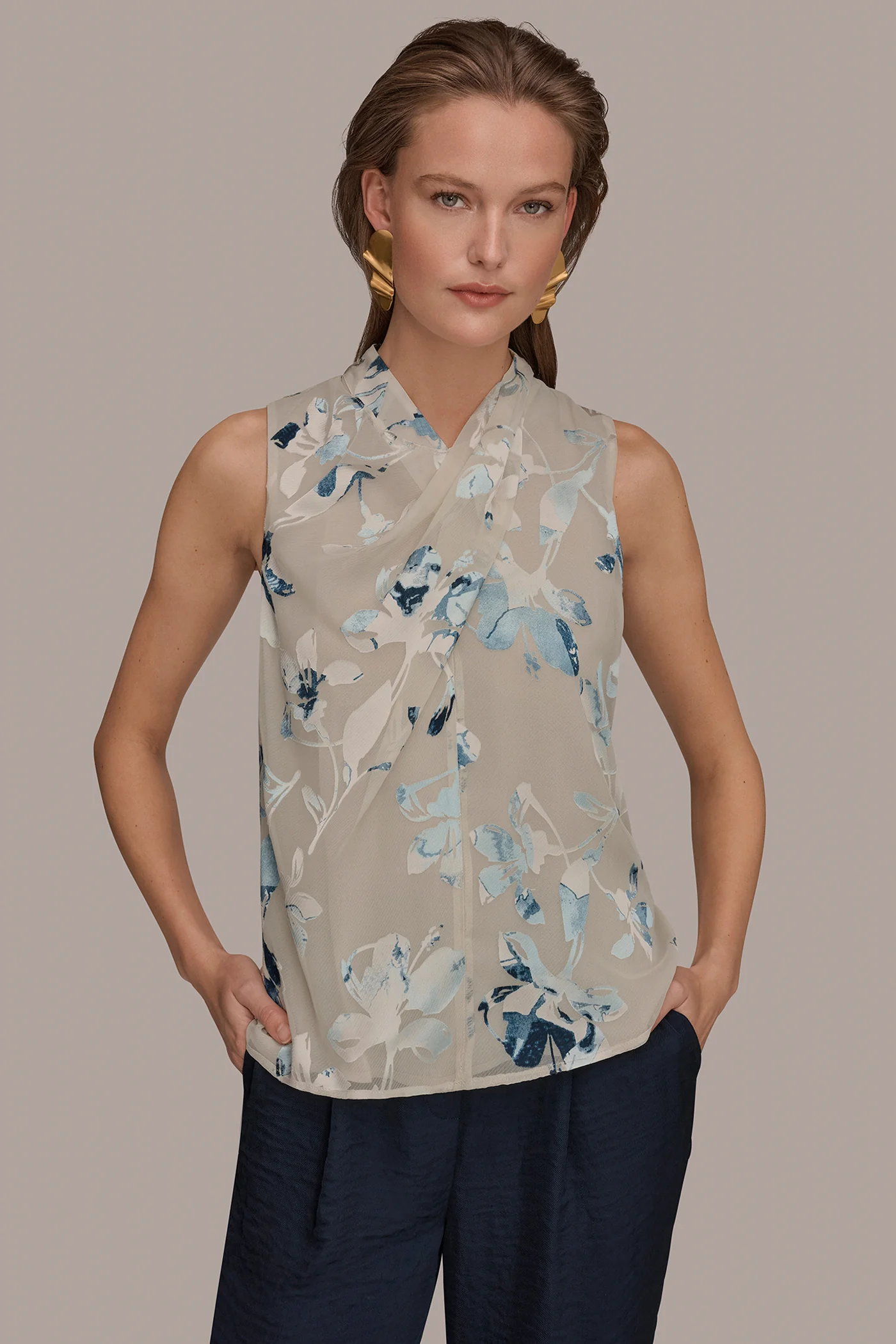 FLORAL CRISSCROSS TOP - VXVOV