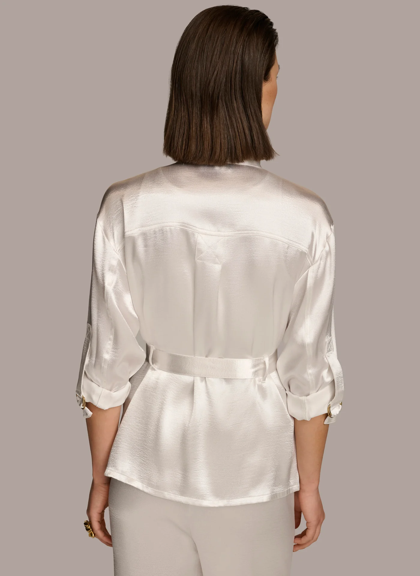 ROLL SLEEVE BELTED JACKET - VXVOV