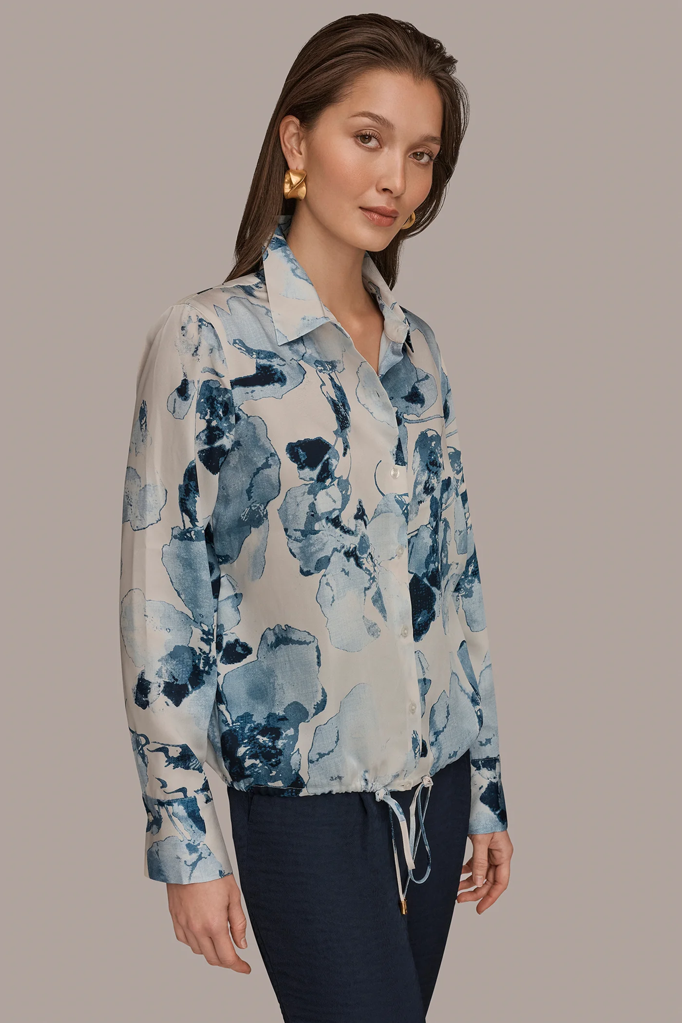 DRAWSTRING HEM BLOUSE - VXVOV