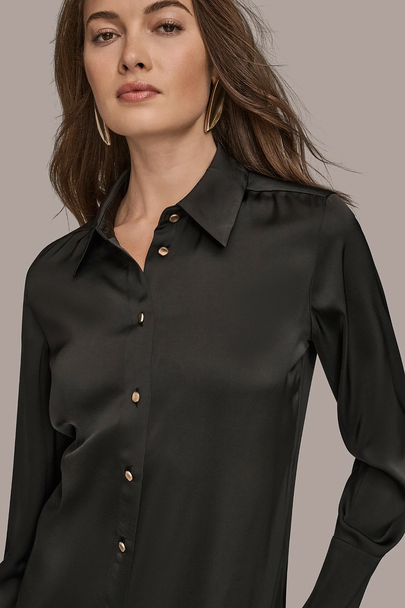 SILK BUTTON DOWN BLOUSE - VXVOV