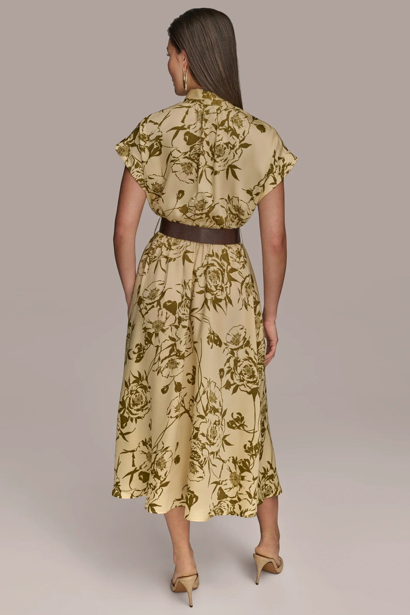 FLORAL SHORT SLEEVE MIDI DRESS - VXVOV