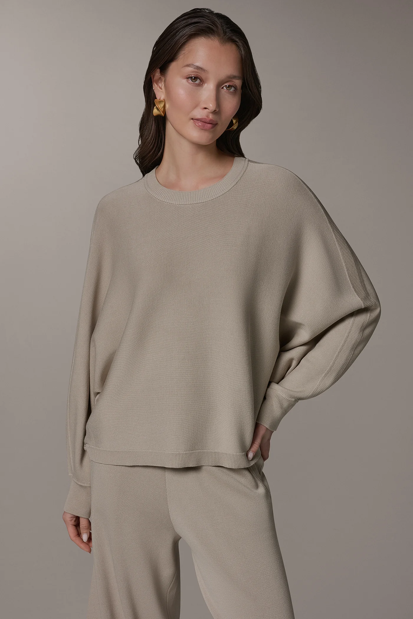 DOLMAN SLEEVE CREW NECK SWEATER - VXVOV