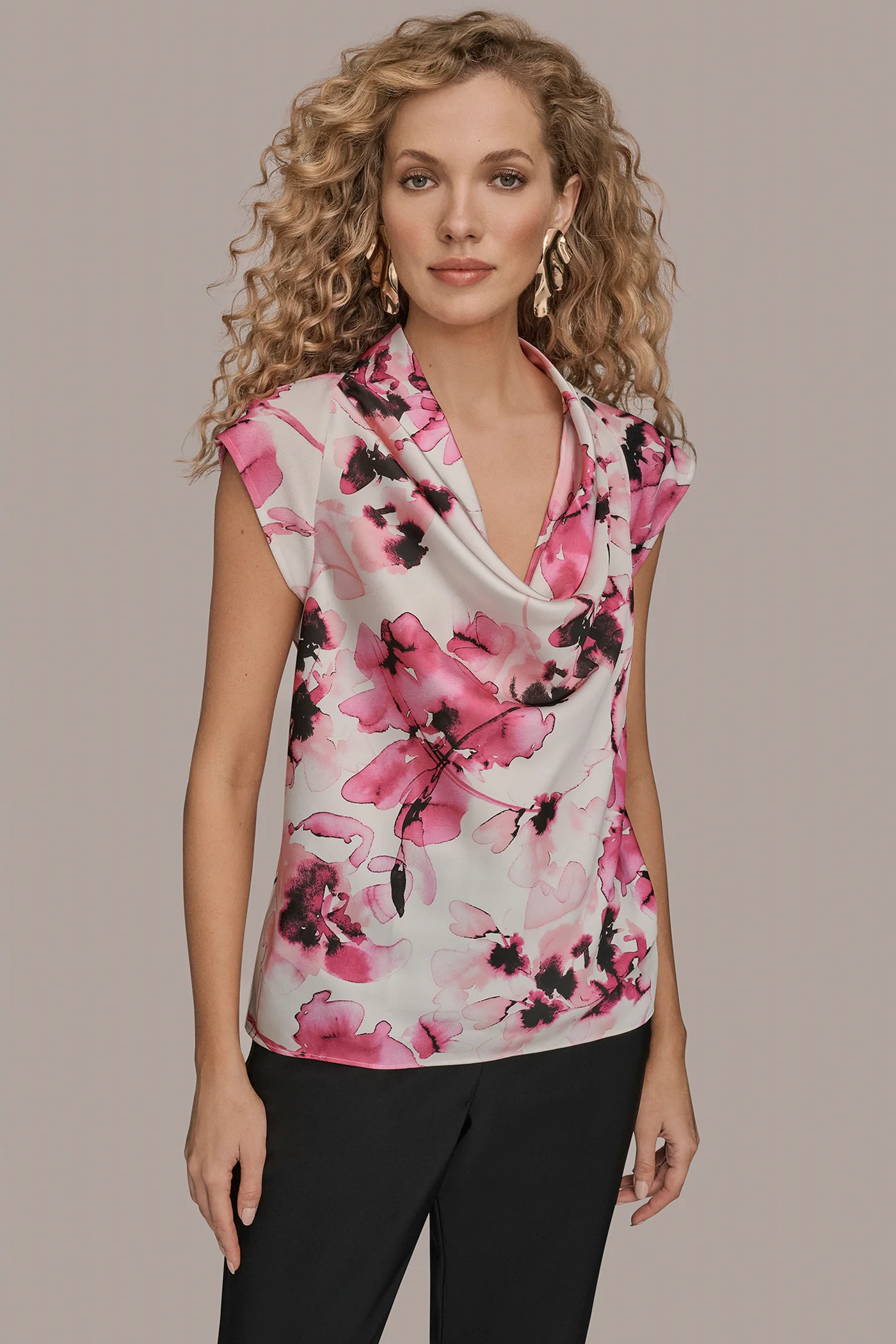 SLEEVELESS COWL NECK TOP - VXVOV