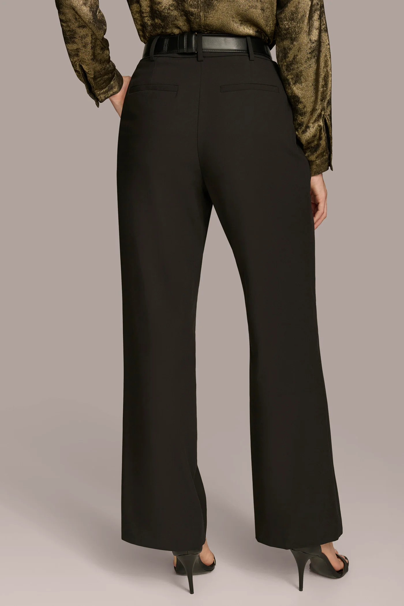 WIDE LEG TROUSER WITH CHAIN BELT - VXVOV