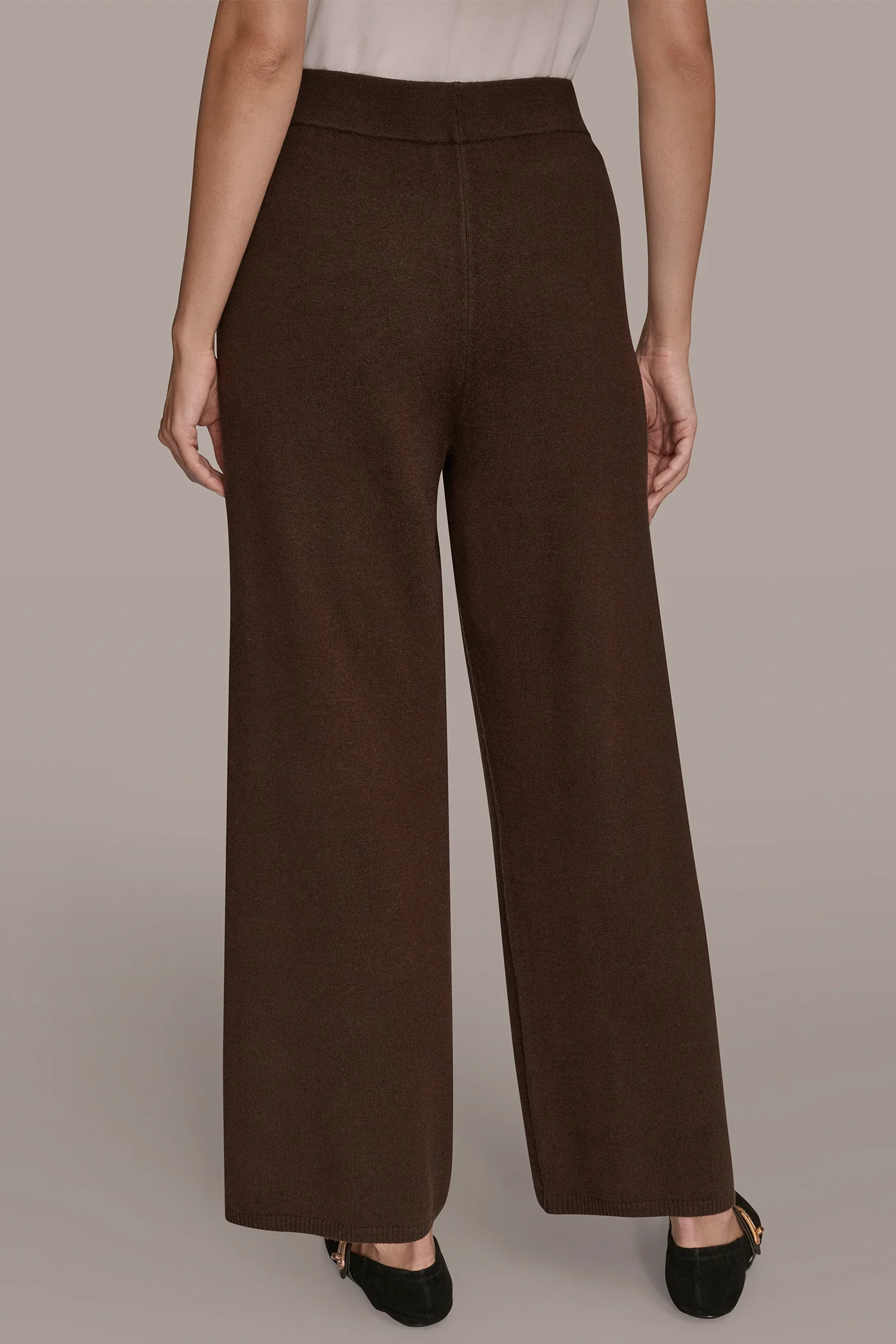 HIGH-RISE WIDE-LEG SWEATER ANKLE PANT - VXVOV