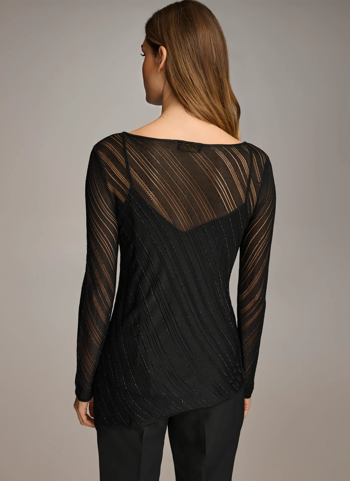 SHEER TOP WITH SHIMMER - VXVOV