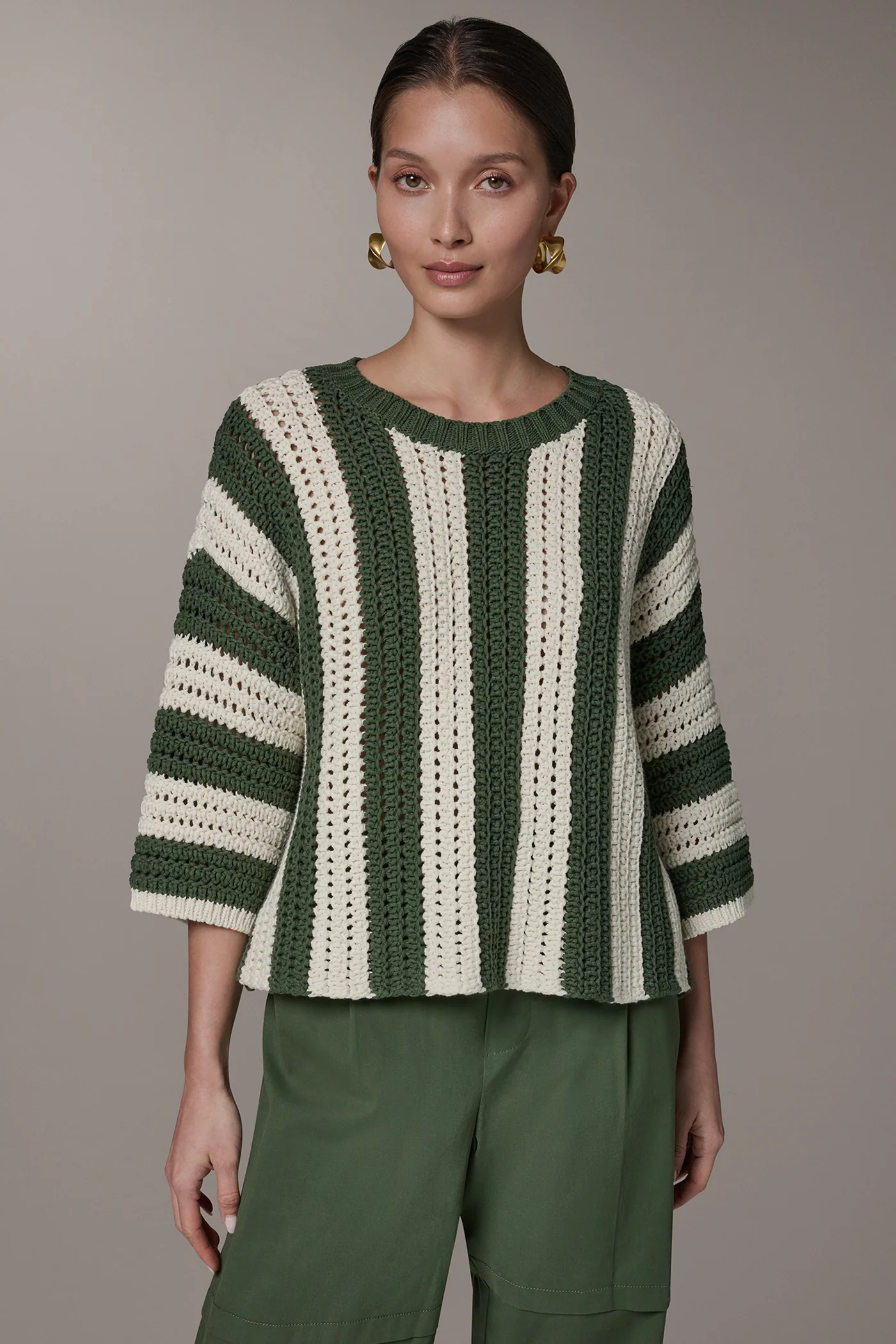CREW NECK ELBOW SLEEVE SWEATER - VXVOV
