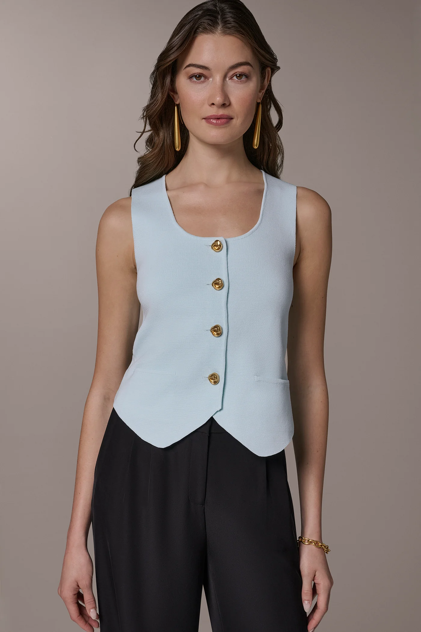 CROPPED SWEATER SUIT VEST - VXVOV