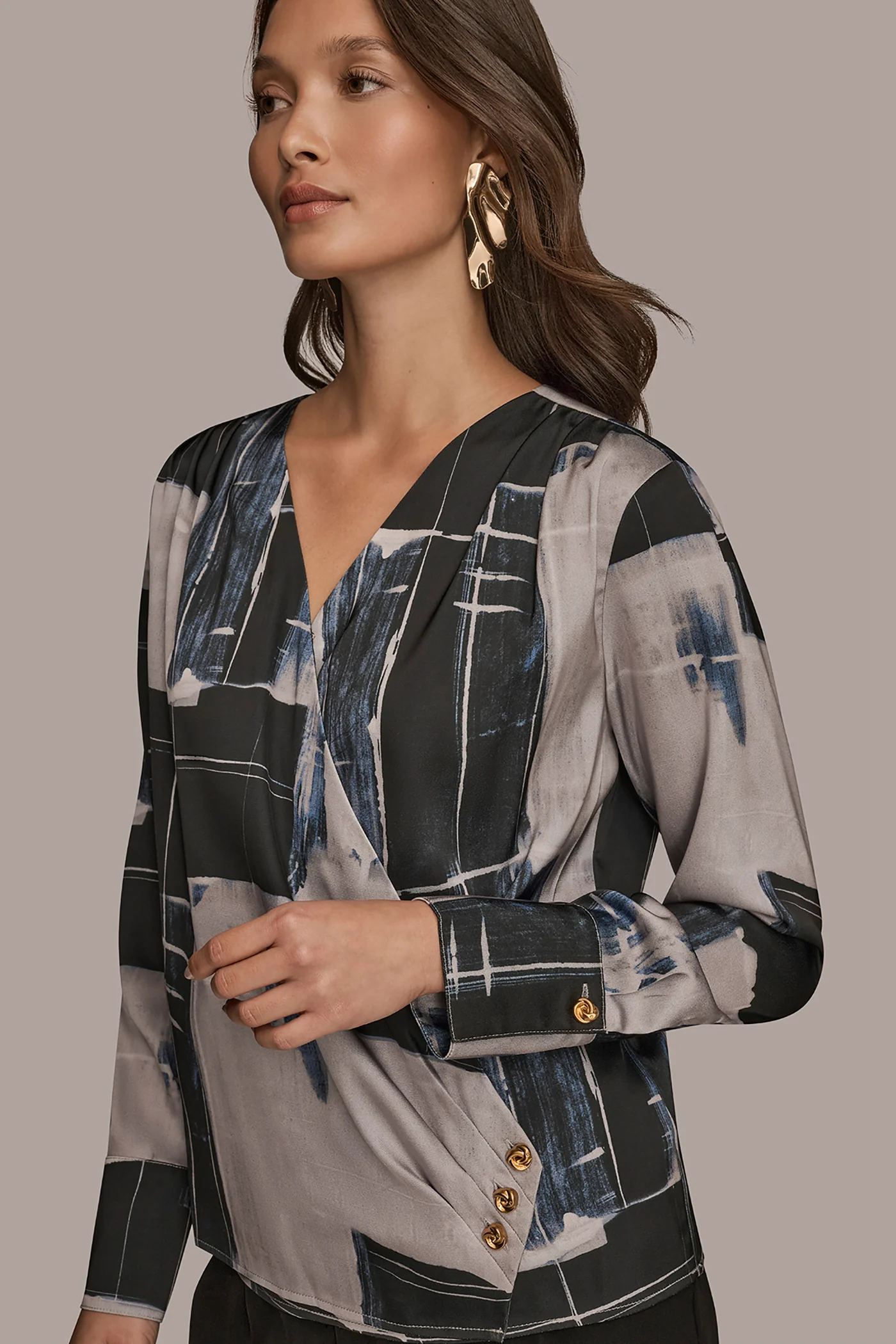 FAUX WRAP BLOUSE - VXVOV