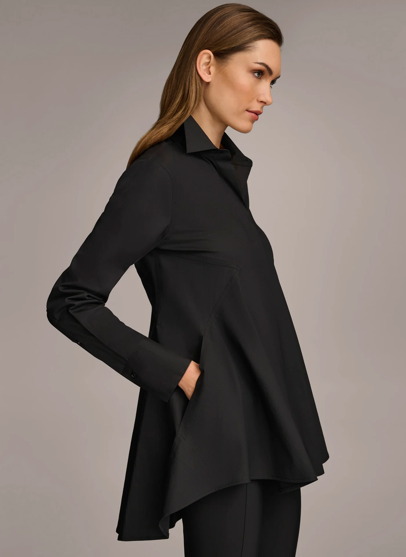LONG SLEEVE A-LINE TUNIC - VXVOV