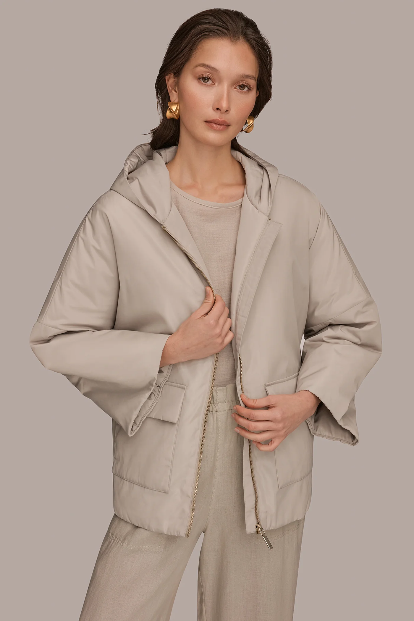 HOODED LIGHT QUILT JACKET - VXVOV