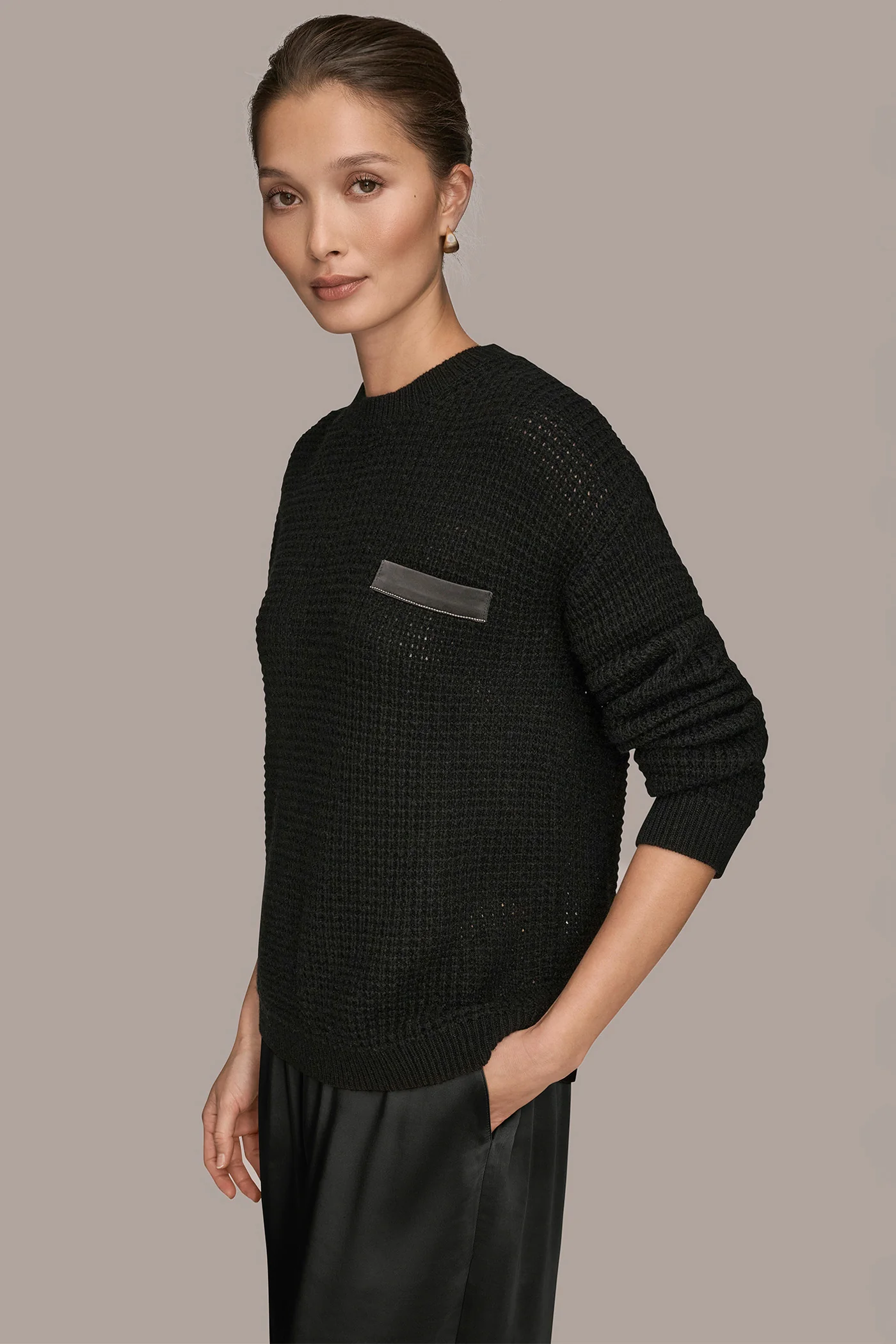 WOOL AND CASHMERE-BLEND POCKET SWEATER - VXVOV