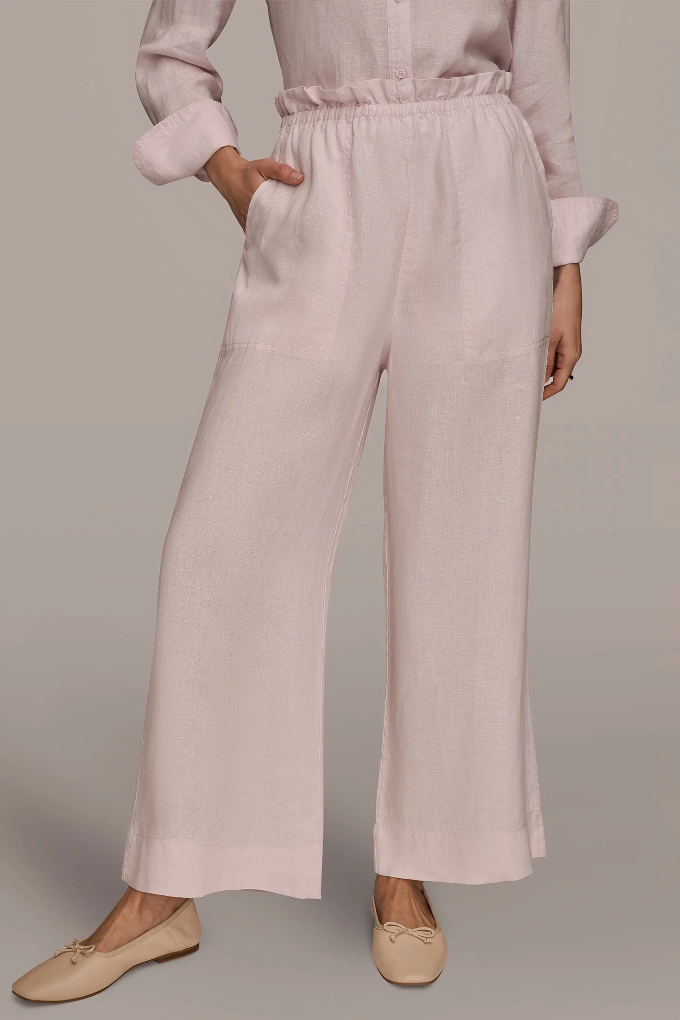 LINEN EXTRA HIGH-RISE PAPERBAG PANT - VXVOV