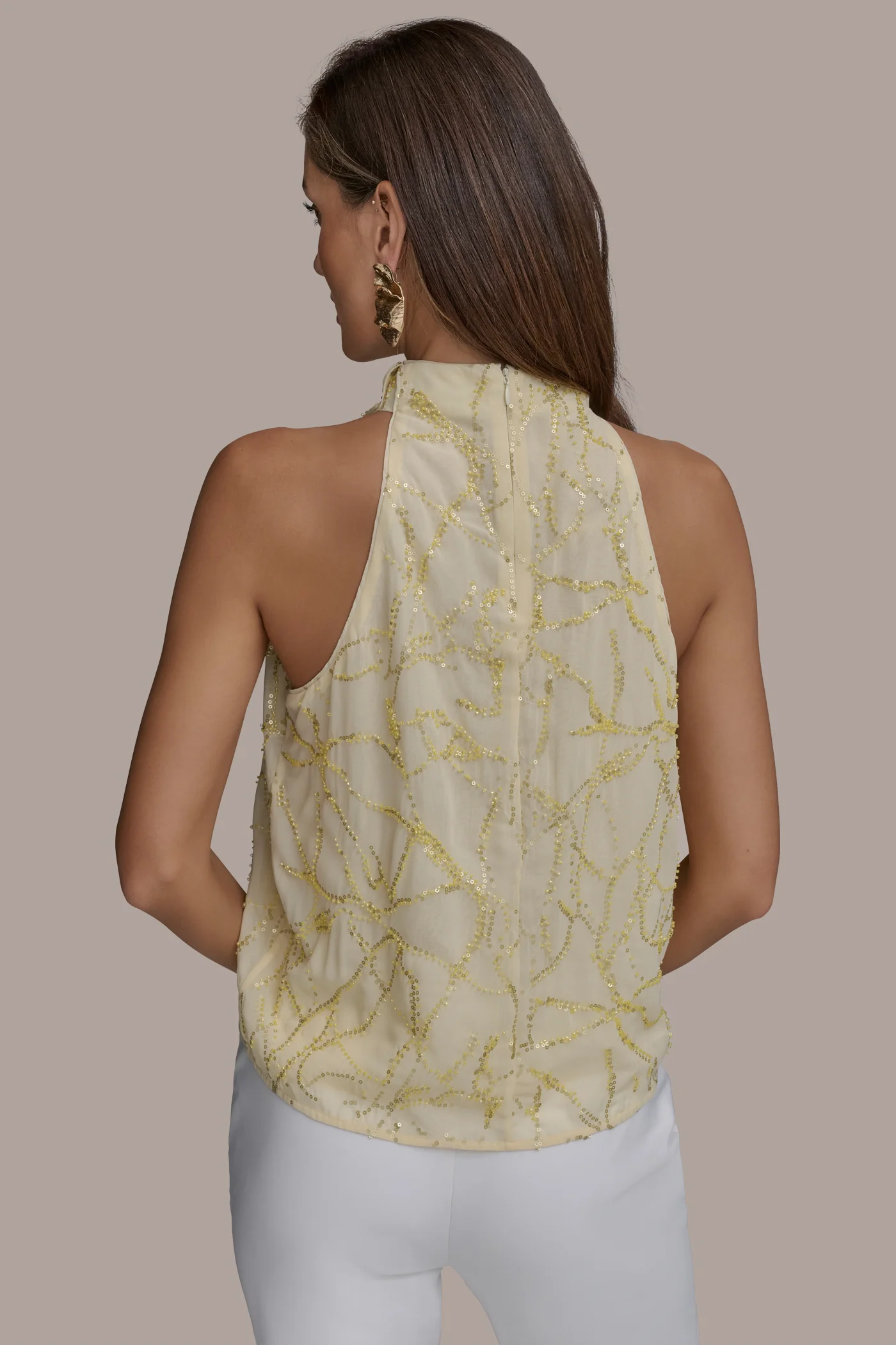 PLEAT SHOULDER HALTER - VXVOV