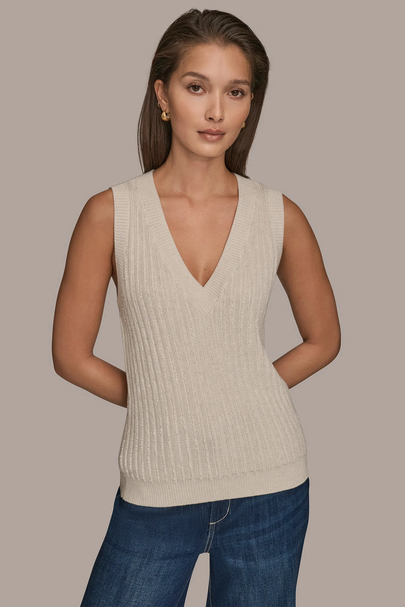 LOOP STITCH SWEATER VEST - VXVOV
