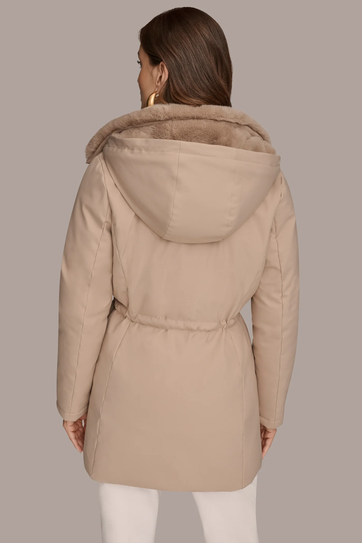 FAUX FUR LINED PUFFER - VXVOV