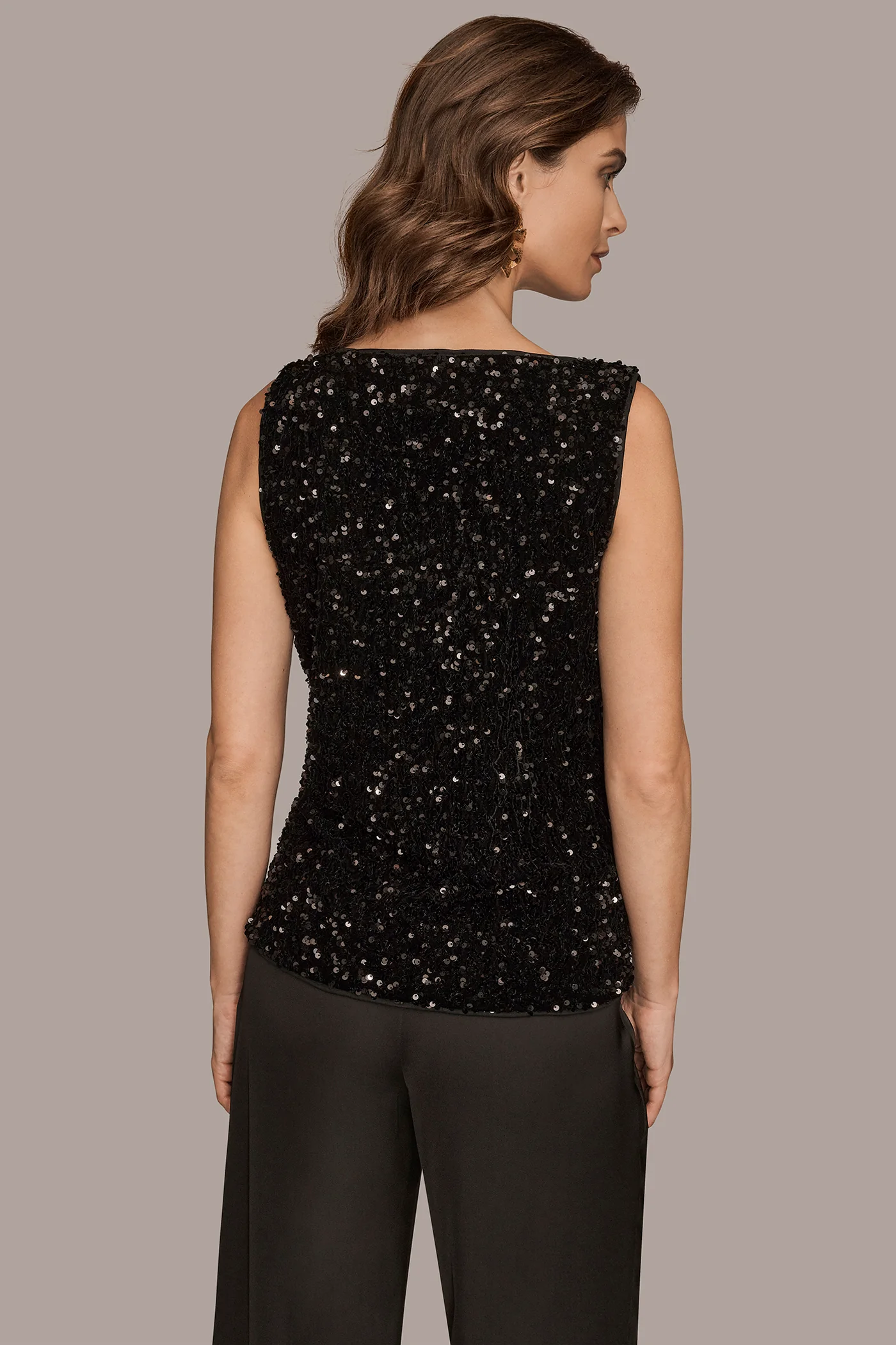 SEQUIN SCOOP-NECK CAMI - VXVOV