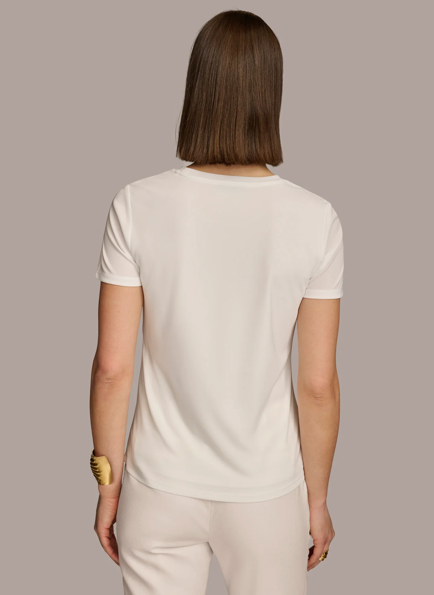 CREW NECK RUCHED TEE - VXVOV