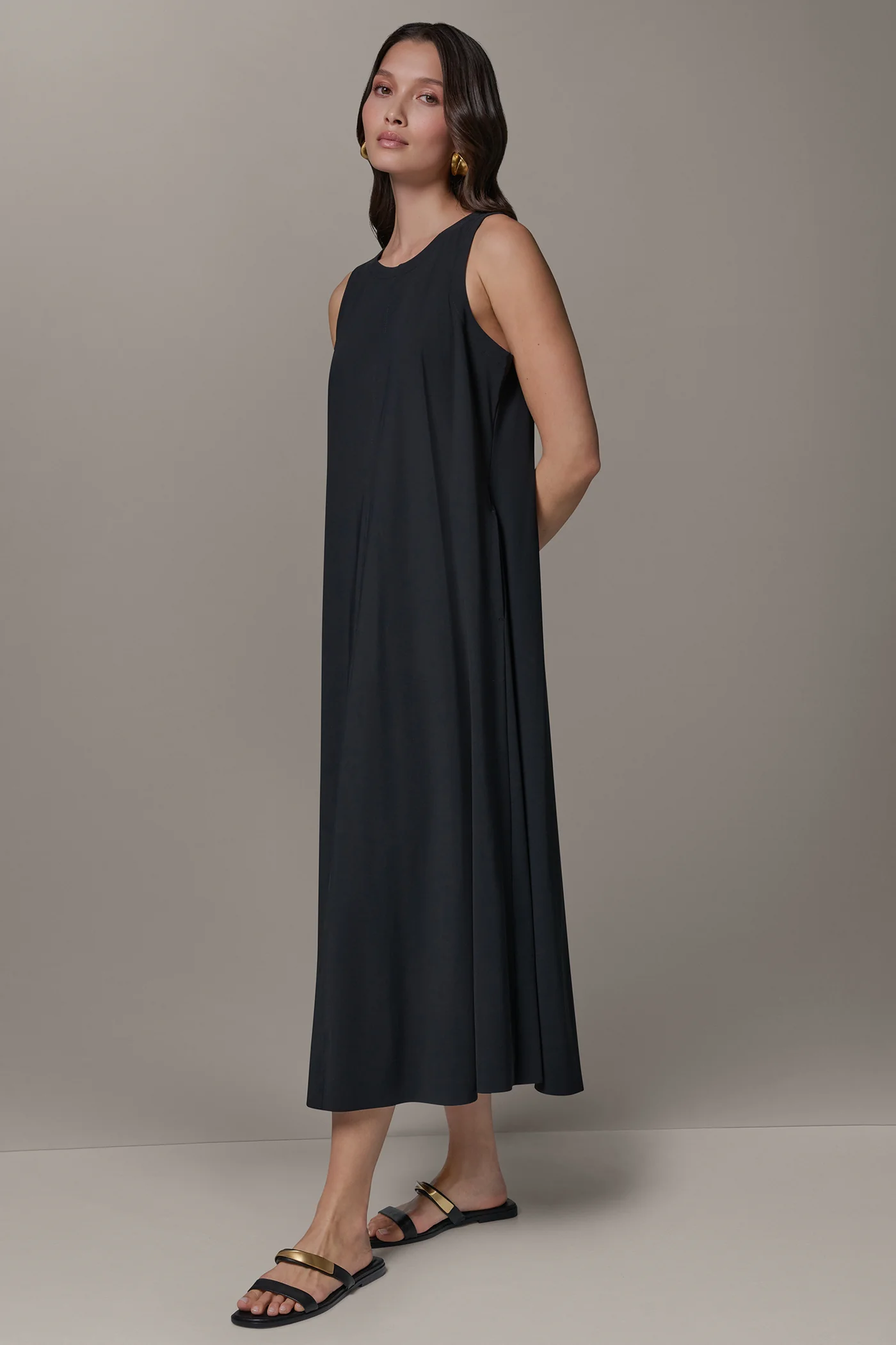 SLEEVELESS MIDI DRES - VXVOV