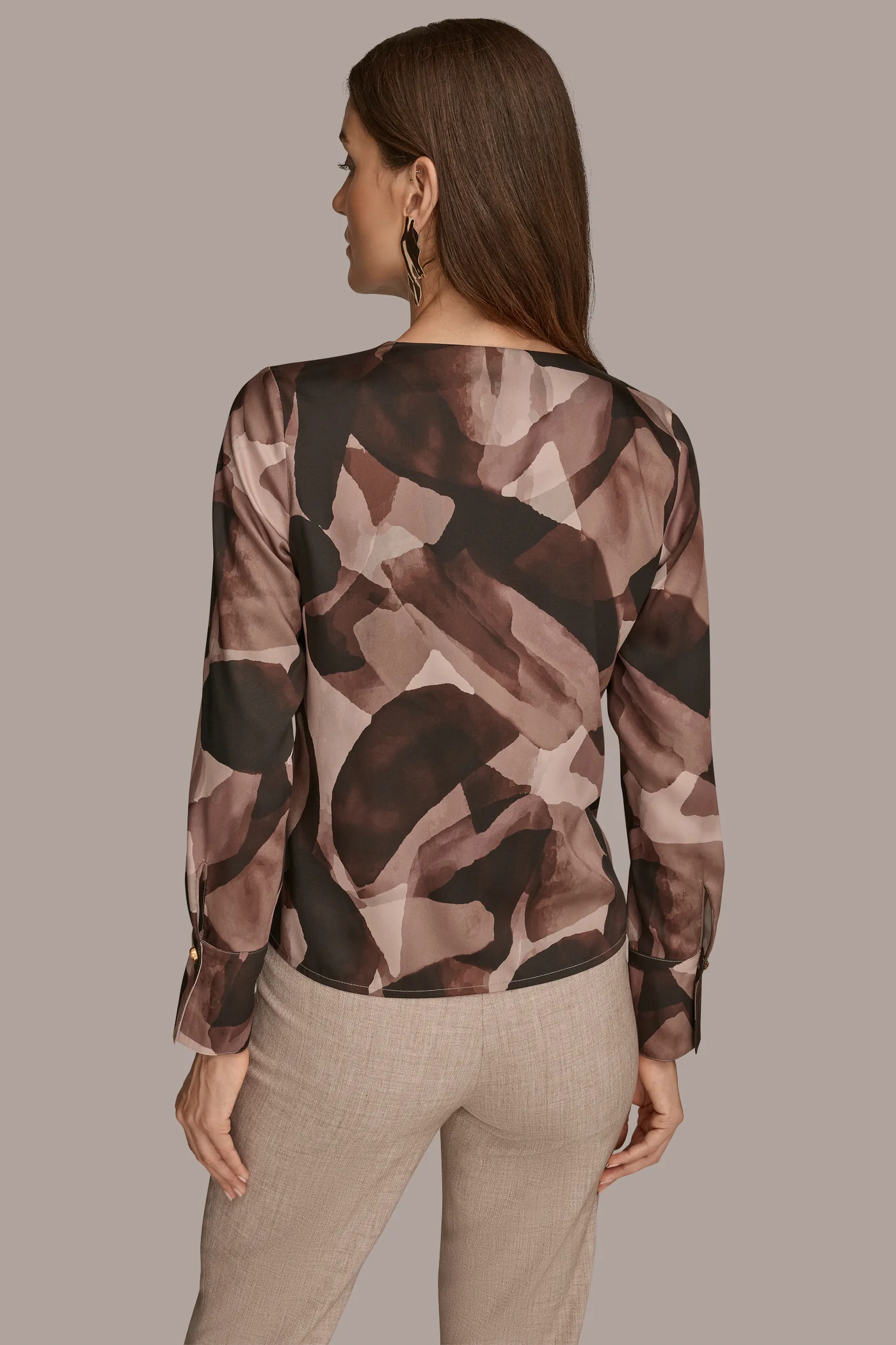 FLORAL WRAP V-NECK BLOUSE - VXVOV