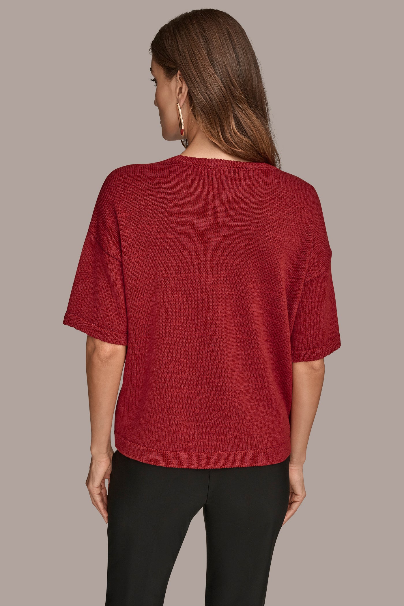ELBOW-SLEEVE SEQUIN SWEATER - VXVOV