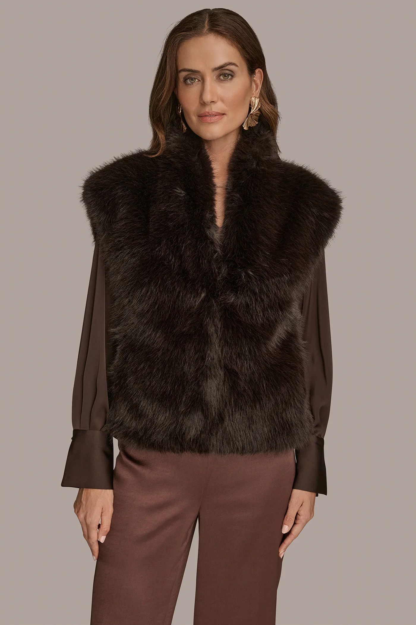 FAUX FUR VEST - VXVOV