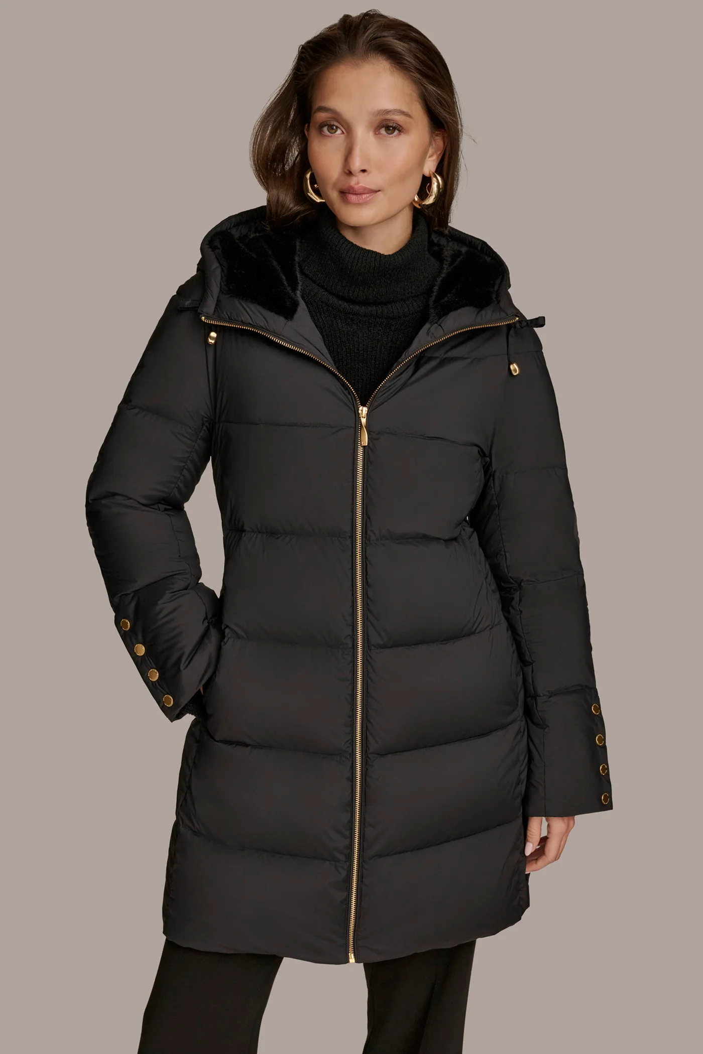 Long Hooded Down Filled Puffer Coat - VXVOV