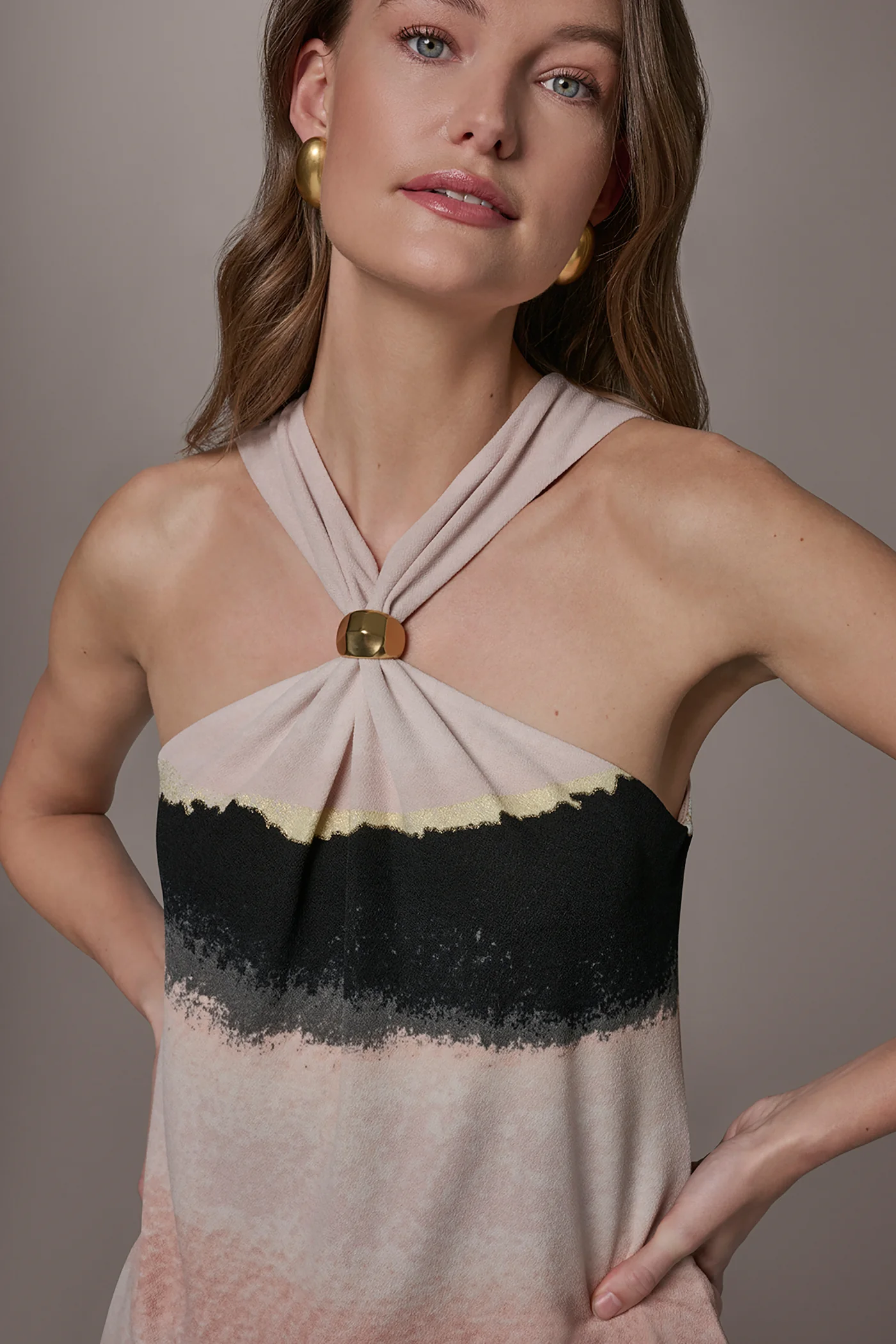 PRINTED HALTER TOP - VXVOV