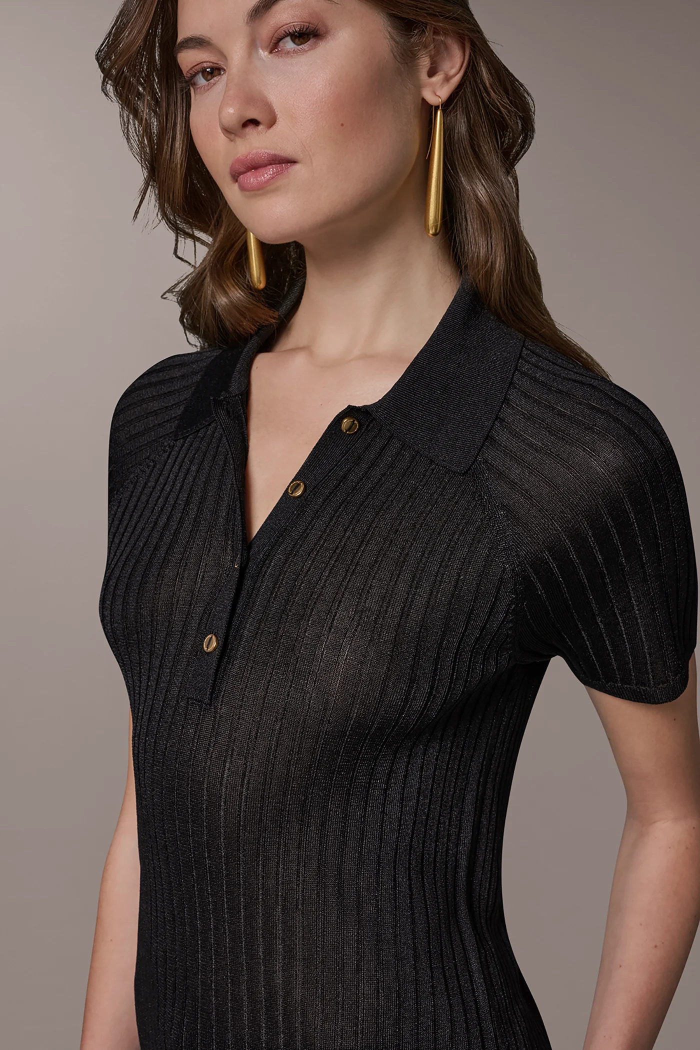 RIB-KNIT POLO SWEATER - VXVOV