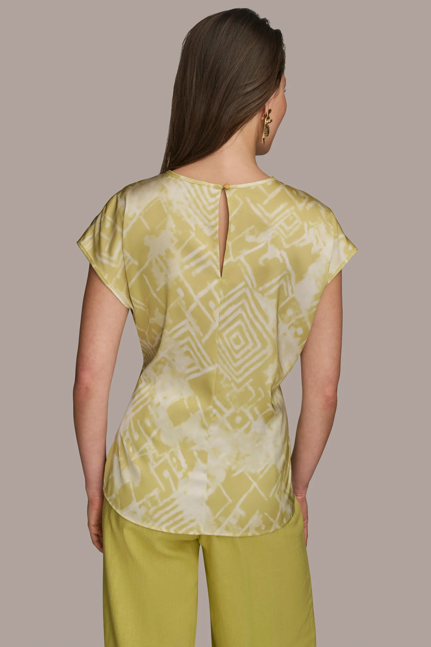 SHIRRED FLORAL TOP - VXVOV