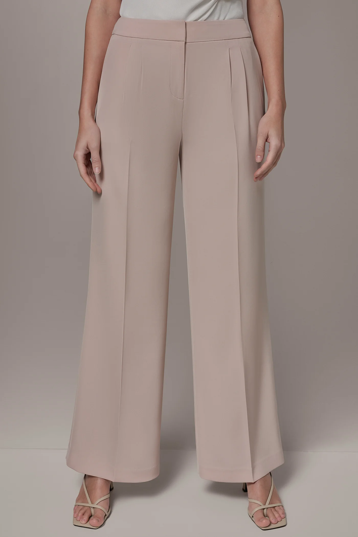 MID-RISE PLEATED WIDE-LEG SUIT PANT - VXVOV