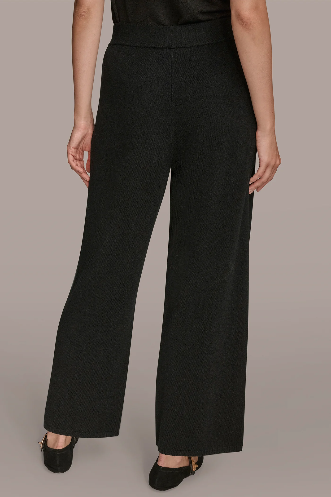 HIGH-RISE WIDE-LEG SWEATER ANKLE PANT - VXVOV